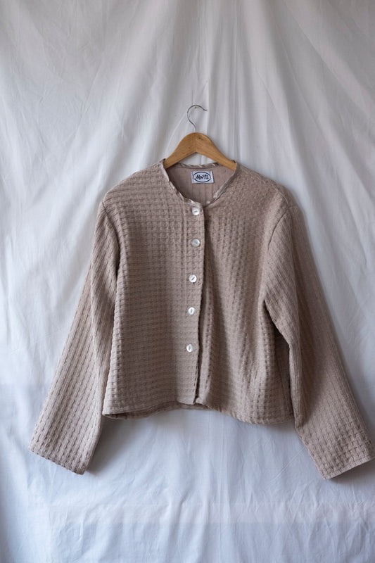 Lucille ~ Reworked Woven Bed Jacket - M