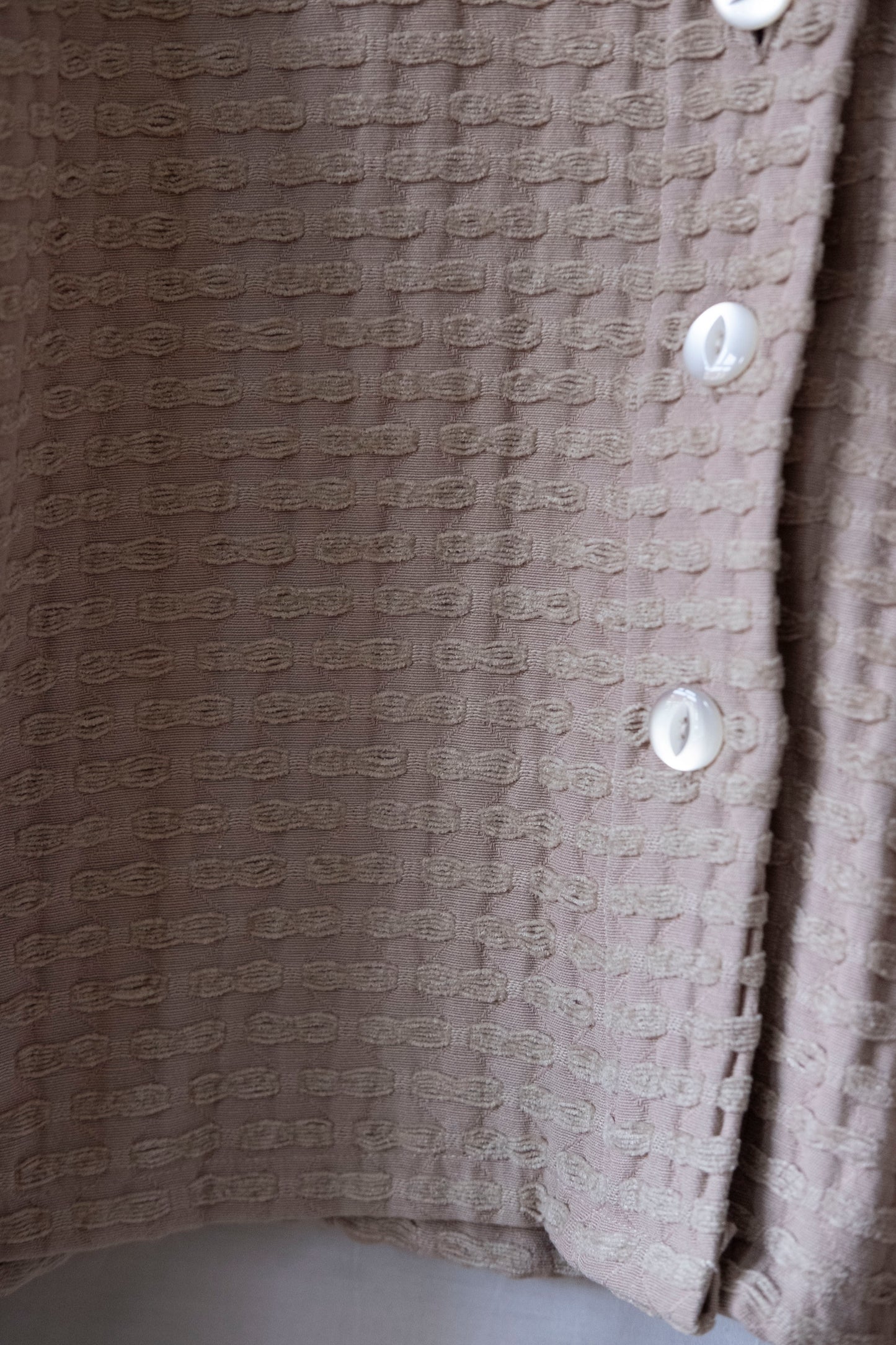 Lucille ~ Reworked Woven Bed Jacket - M