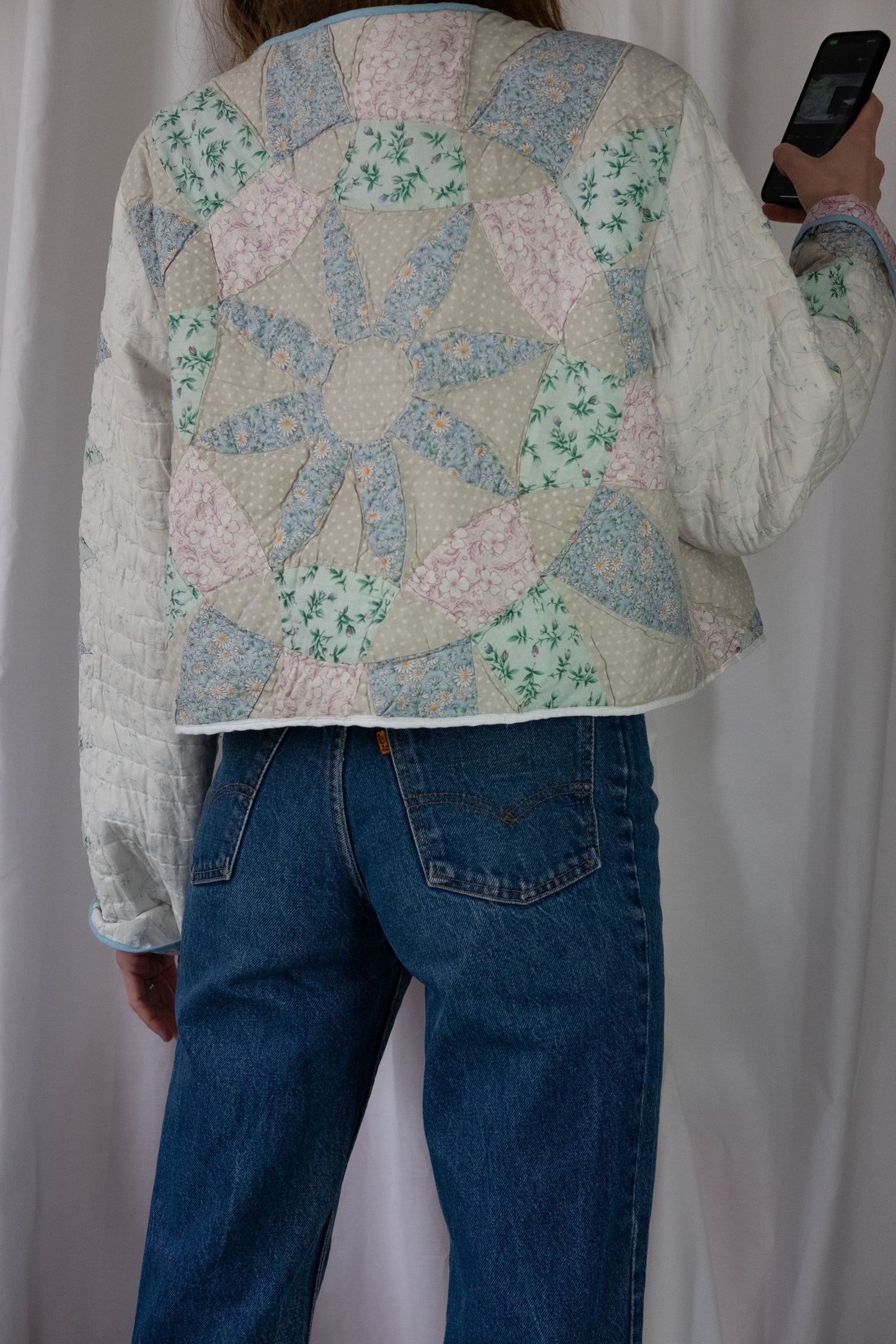Heather ~ Remade Vintage Patchwork Quilt Cropped Jacket ~ S/M