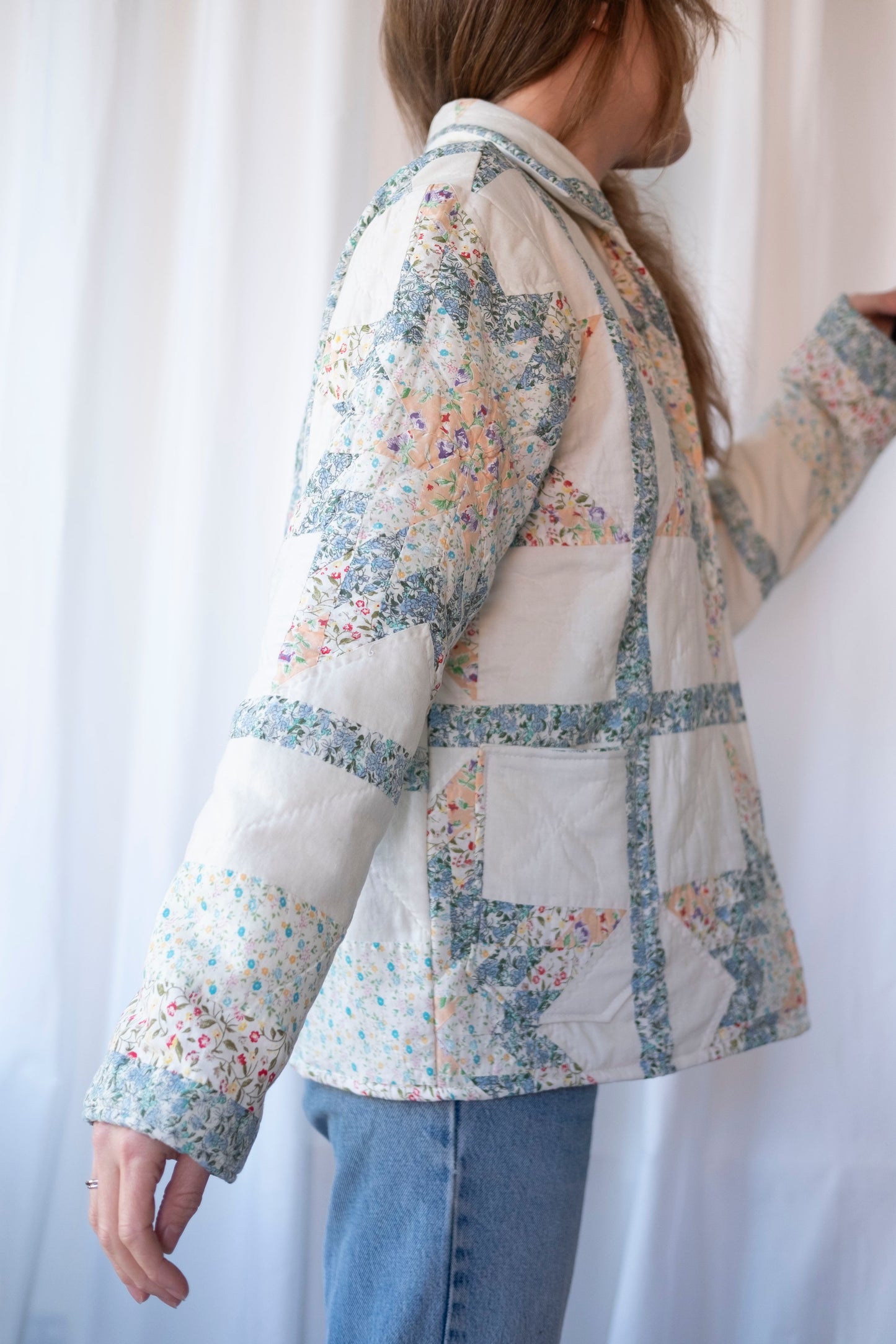 Lyra ~ Reworked Patchwork Quilt Jacket - M