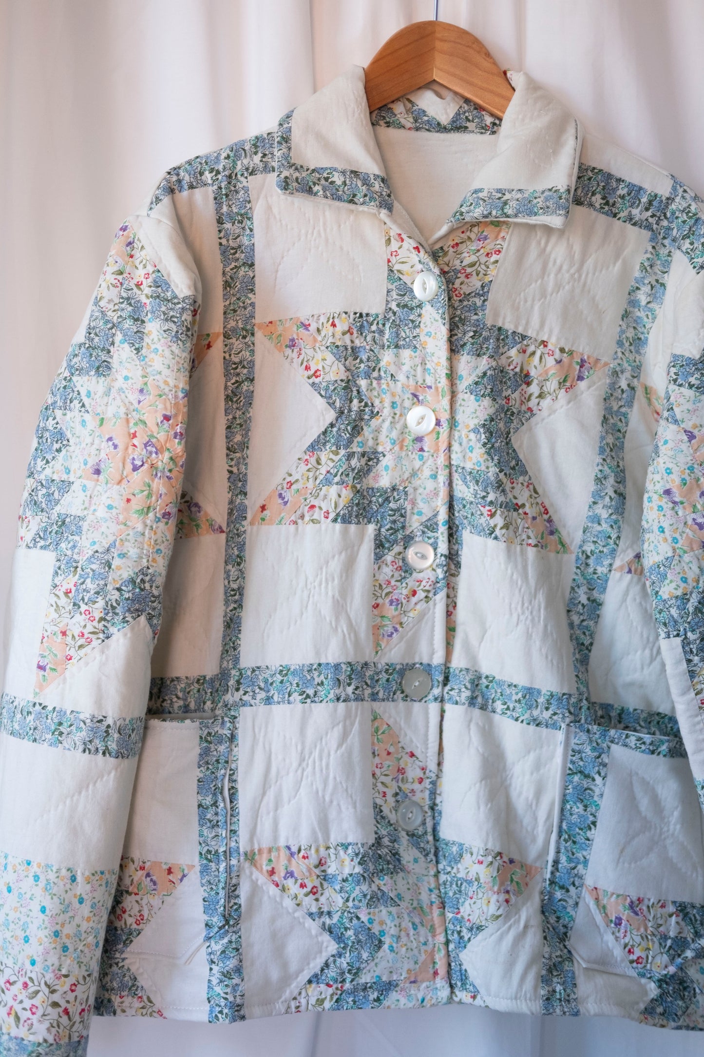 Lyra ~ Reworked Patchwork Quilt Jacket - M