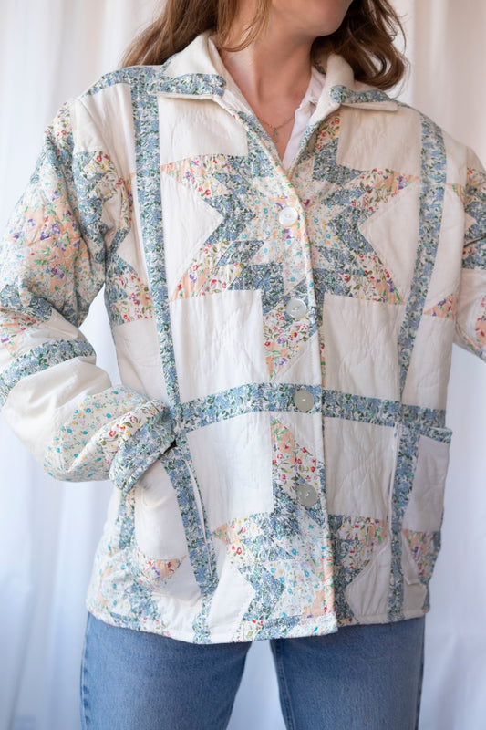 Lyra ~ Reworked Patchwork Quilt Jacket - M