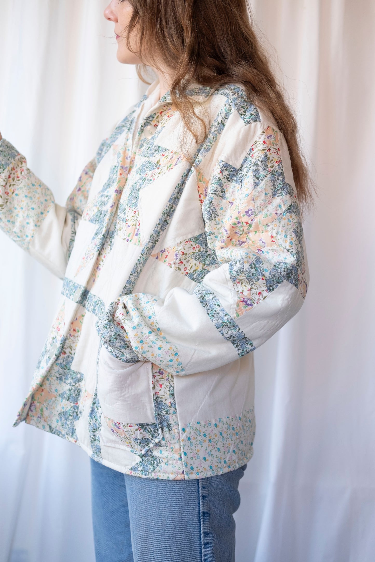 Lyra ~ Reworked Patchwork Quilt Jacket - M