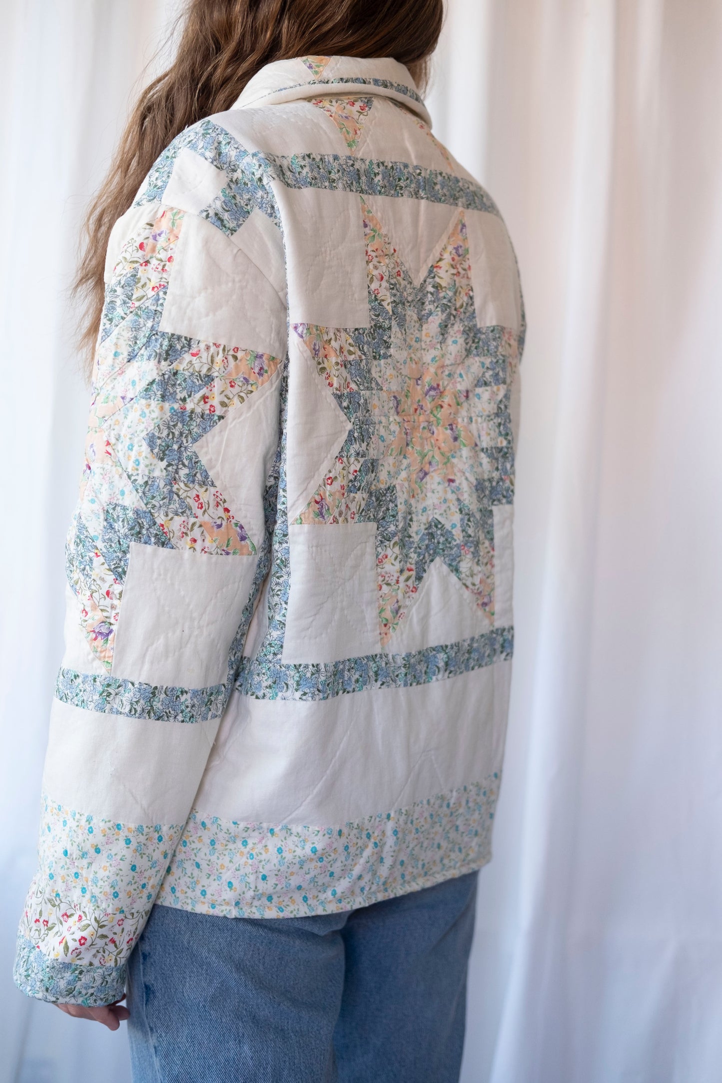 Lyra ~ Reworked Patchwork Quilt Jacket - M