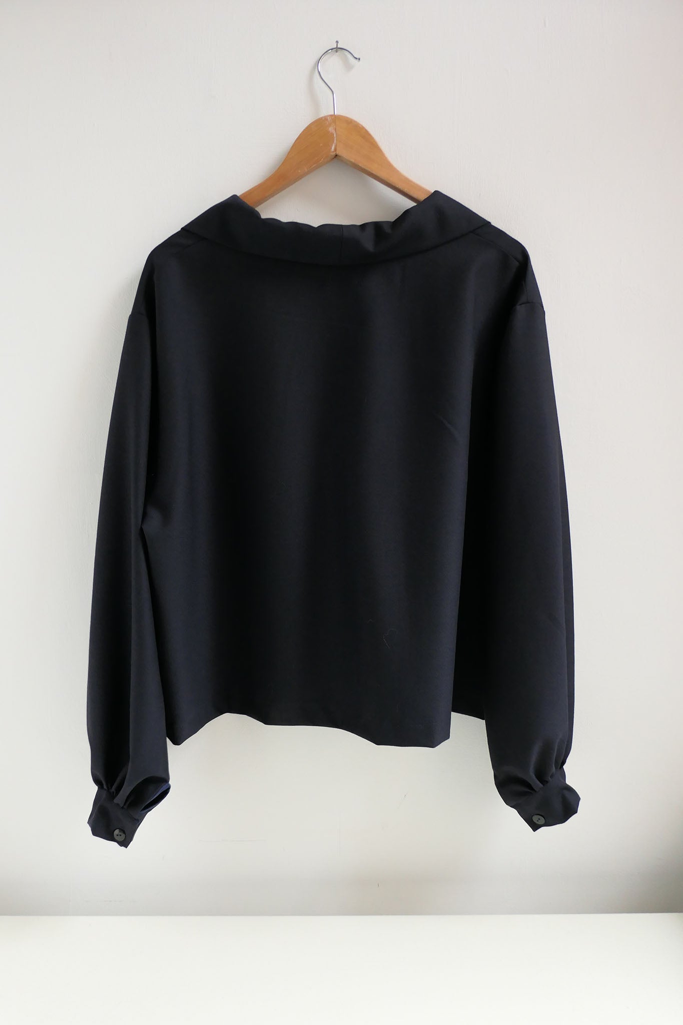 Mira ~ Navy Cashmere Shirt - M/L