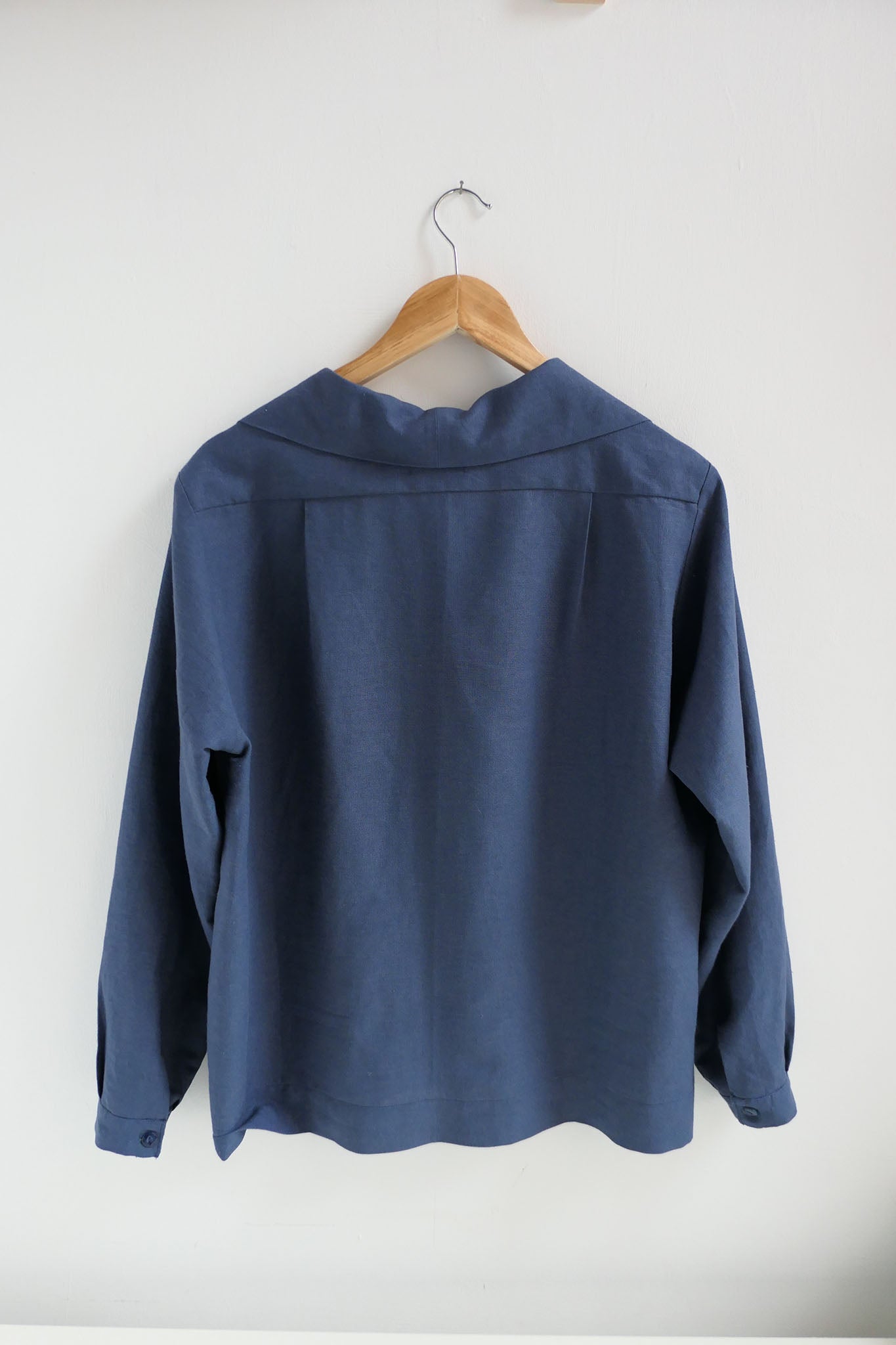 Mako ~ Blue Linen Loose Fit Shirt - S/M