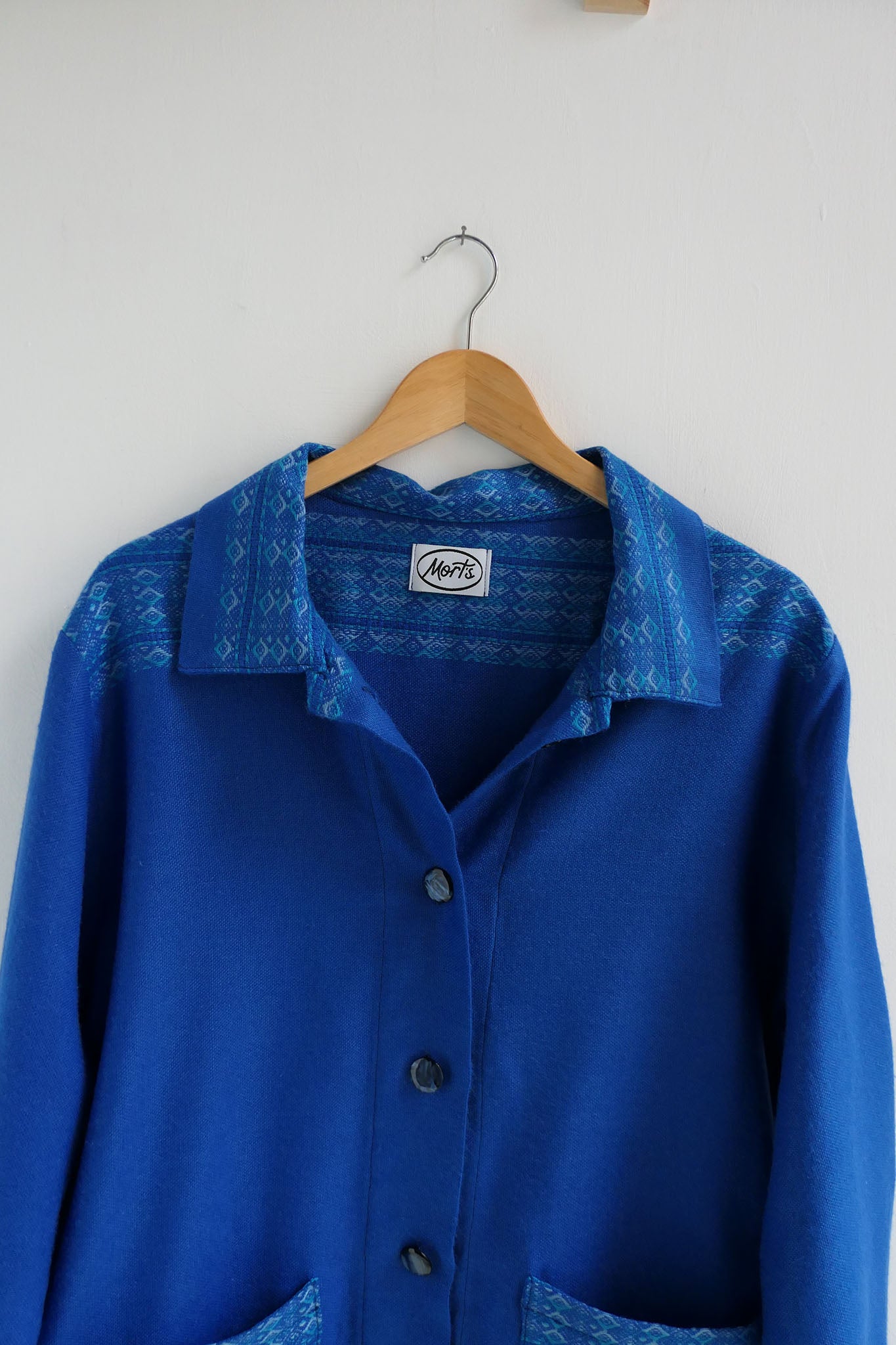 Iris ~ Cobalt Blue Blanket Jacket - M/L