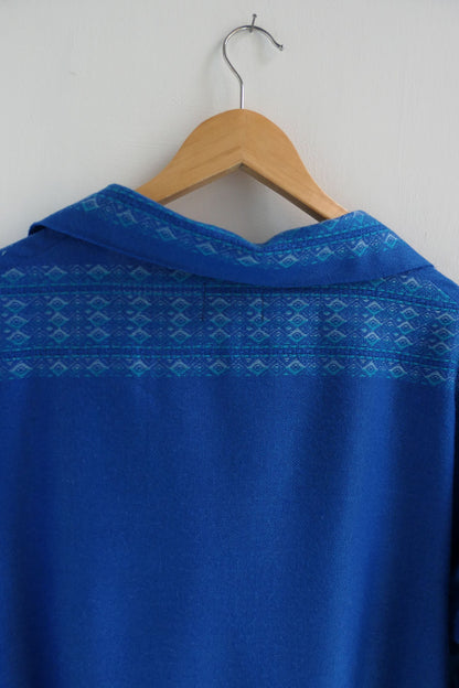 Iris ~ Cobalt Blue Blanket Jacket - M/L