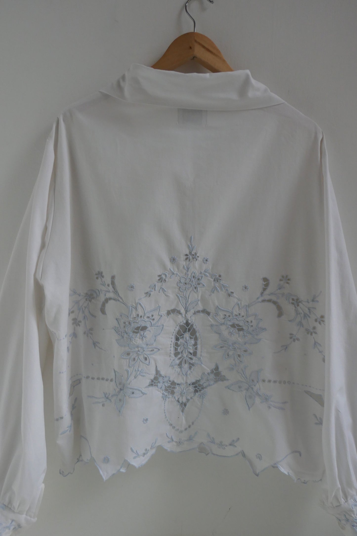 Ada ~ White Cotton Cutout Shirt - M/L