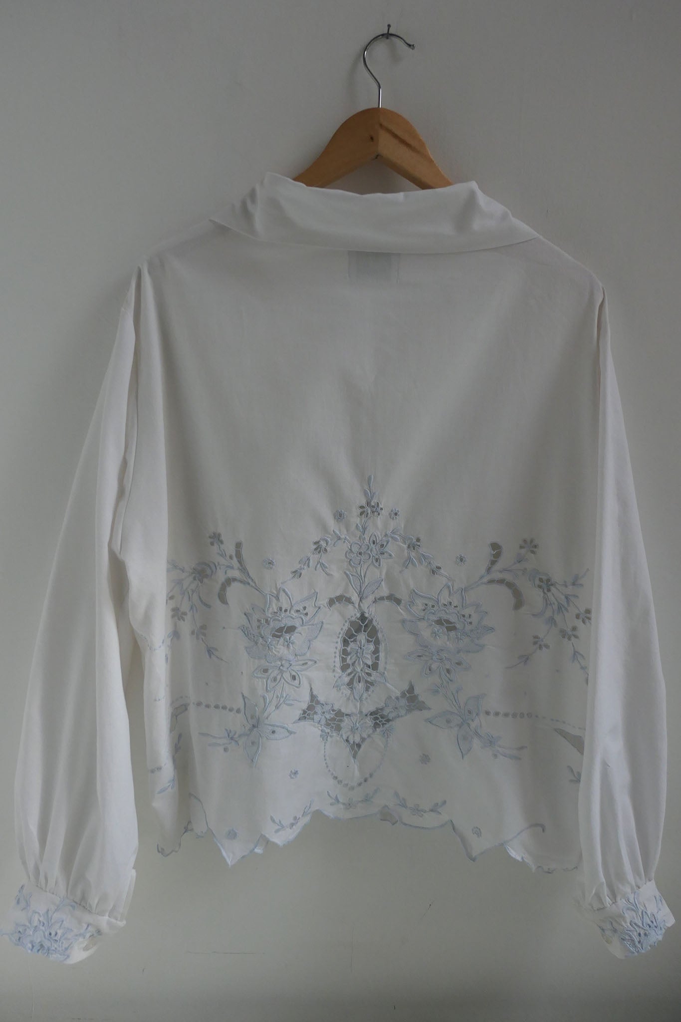 Ada ~ White Cotton Cutout Shirt - M/L