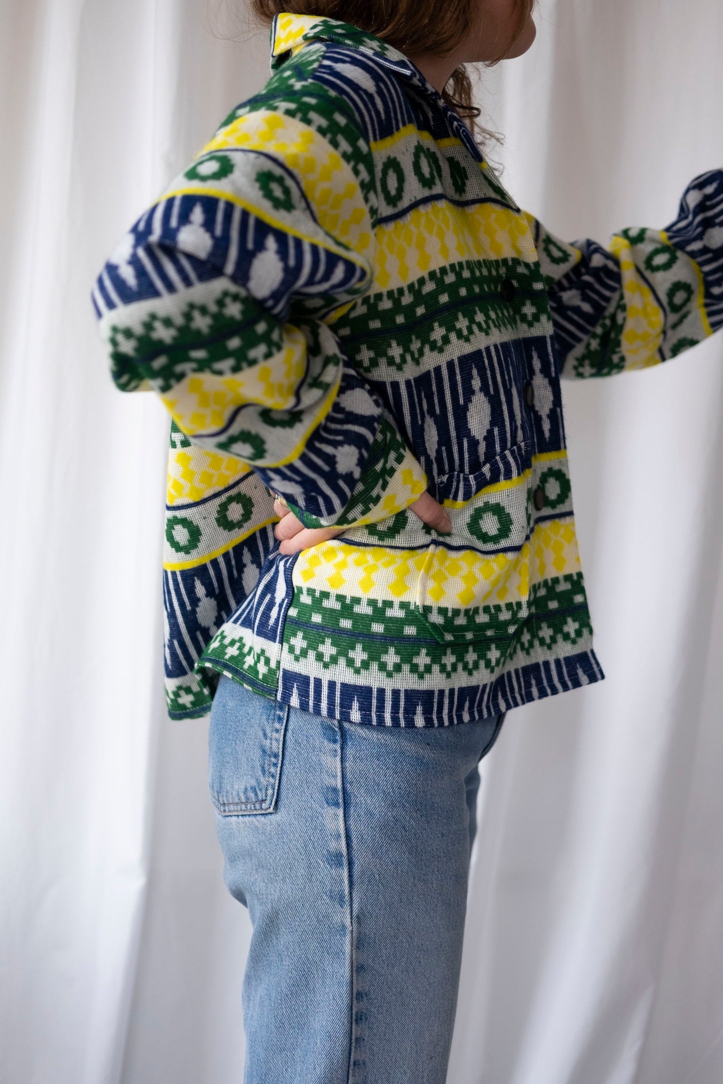 River ~ Reworked Vintage Blanket Chore Jacket - M/L