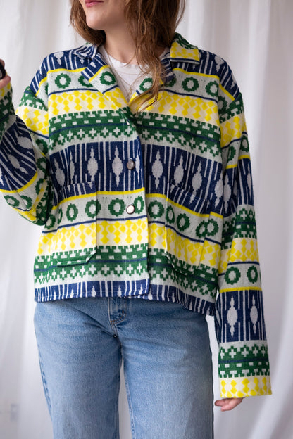 River ~ Reworked Vintage Blanket Chore Jacket - M/L