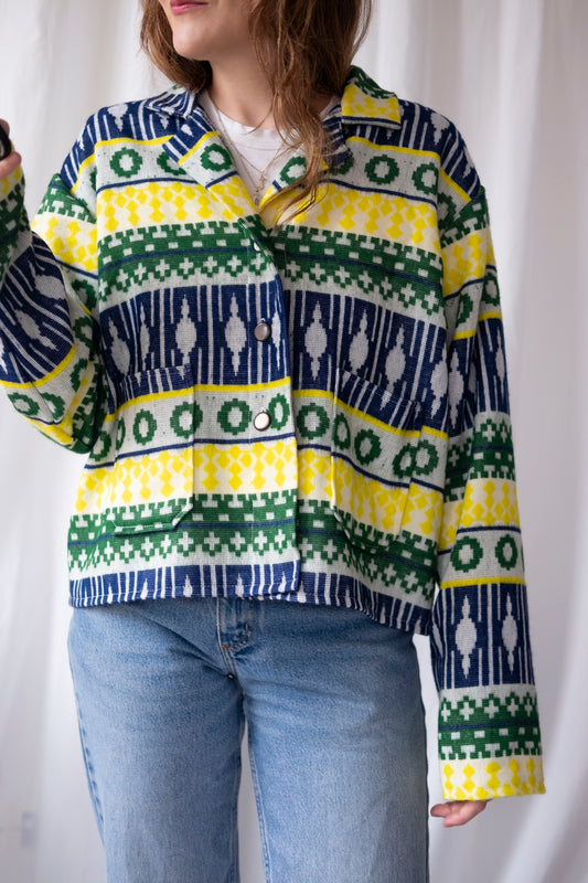 River ~ Reworked Vintage Blanket Chore Jacket - M/L