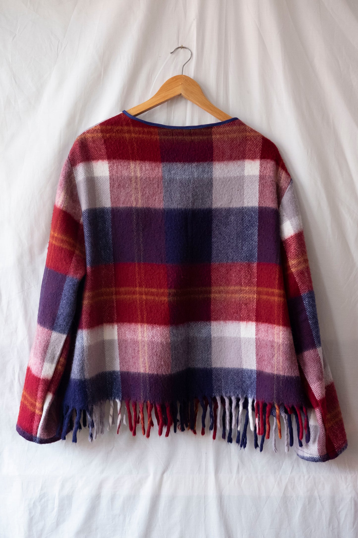 Annie ~ Reworked Fringe Blanket Jacket - L