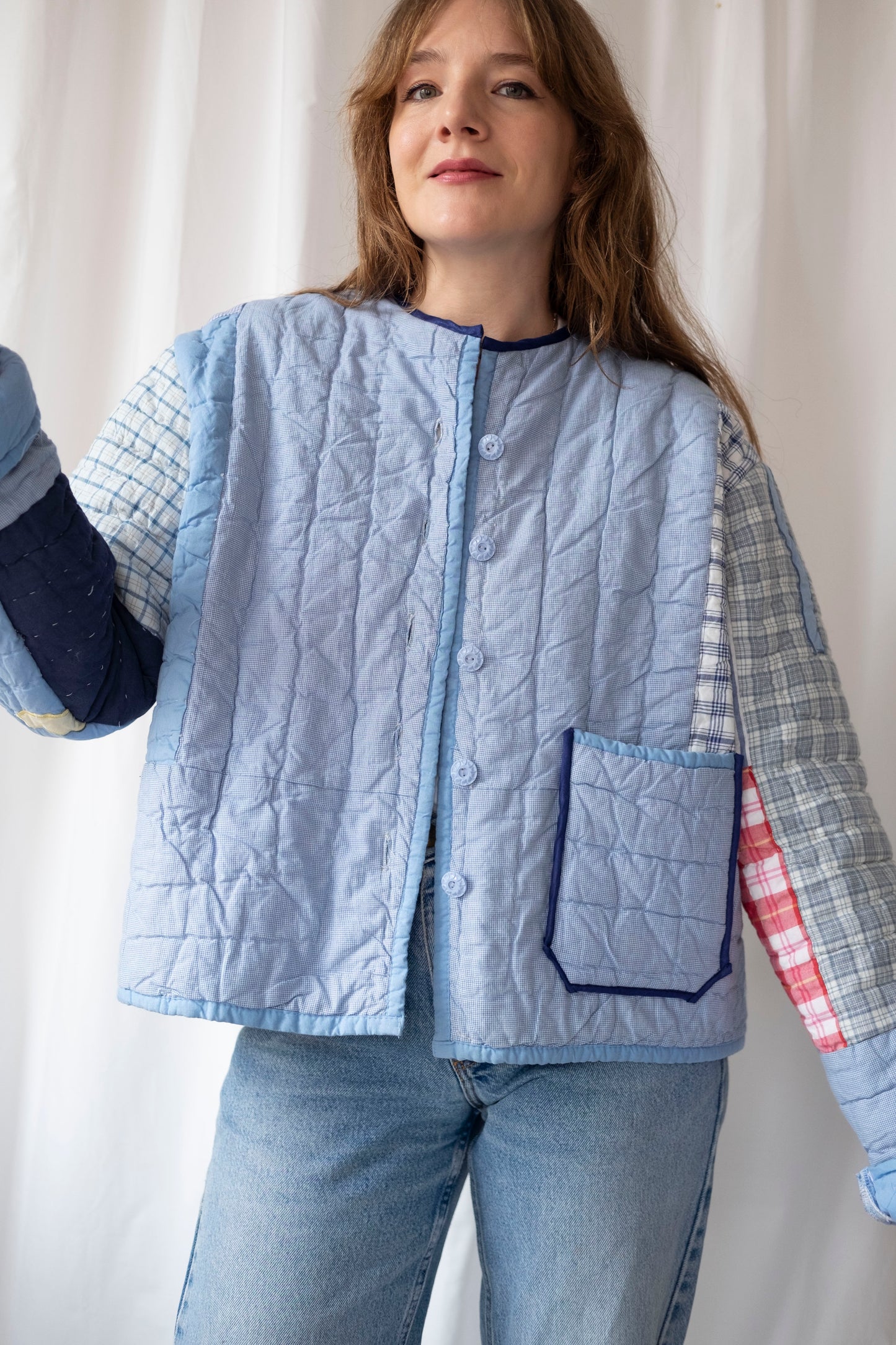 Bay ~ Reworked Patchwork Quilt Jacket - M