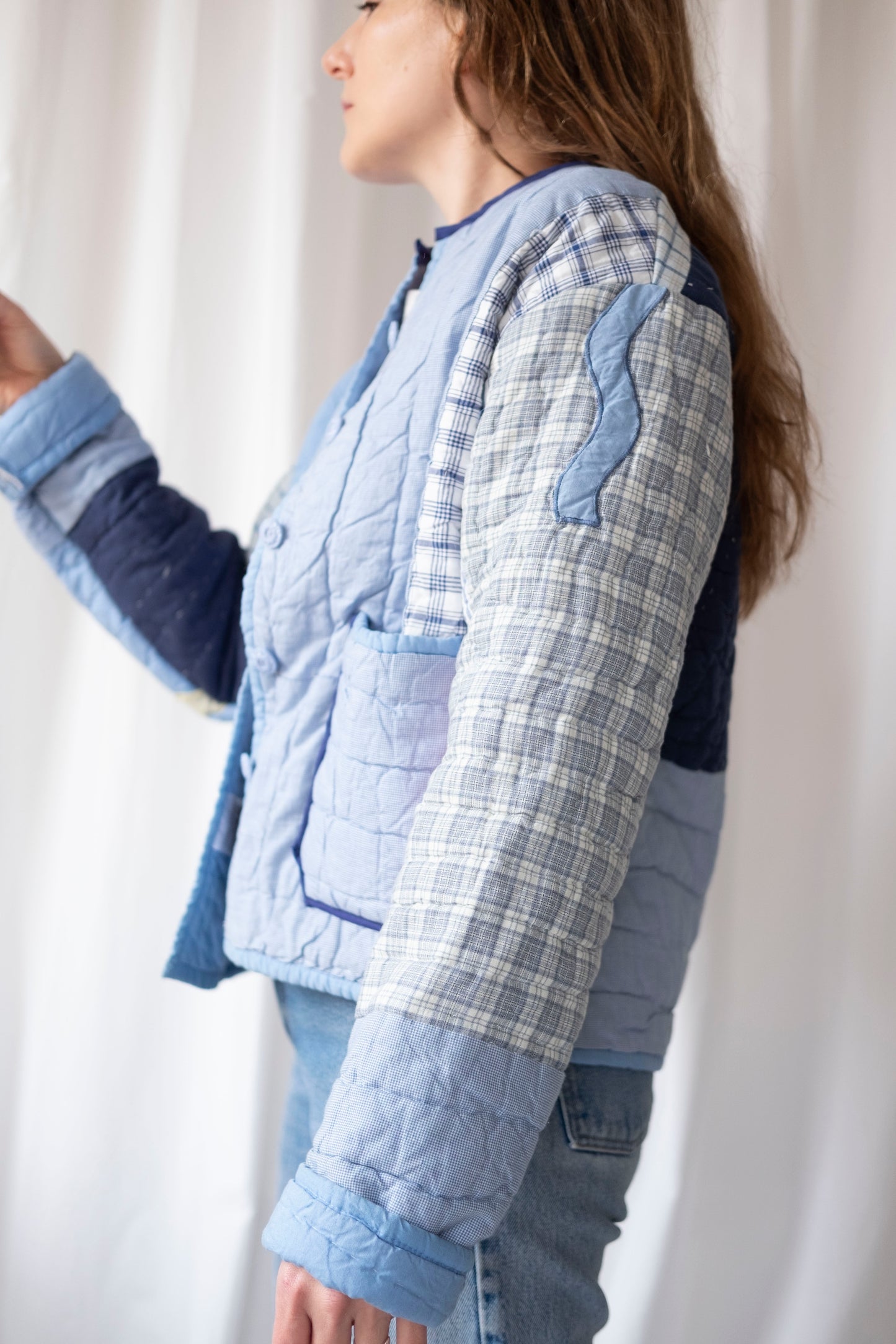 Bay ~ Reworked Patchwork Quilt Jacket - M