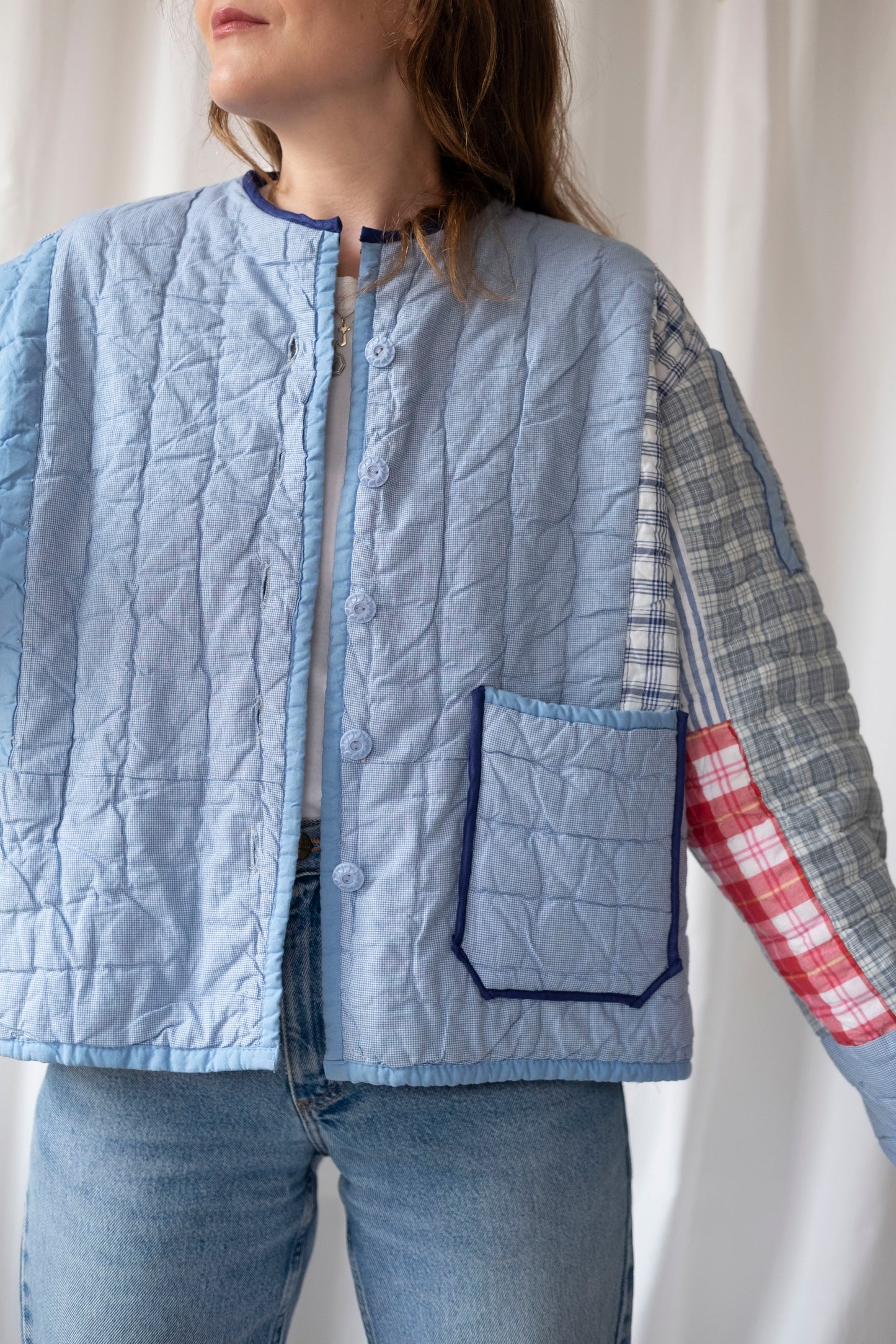 Bay ~ Reworked Patchwork Quilt Jacket - M