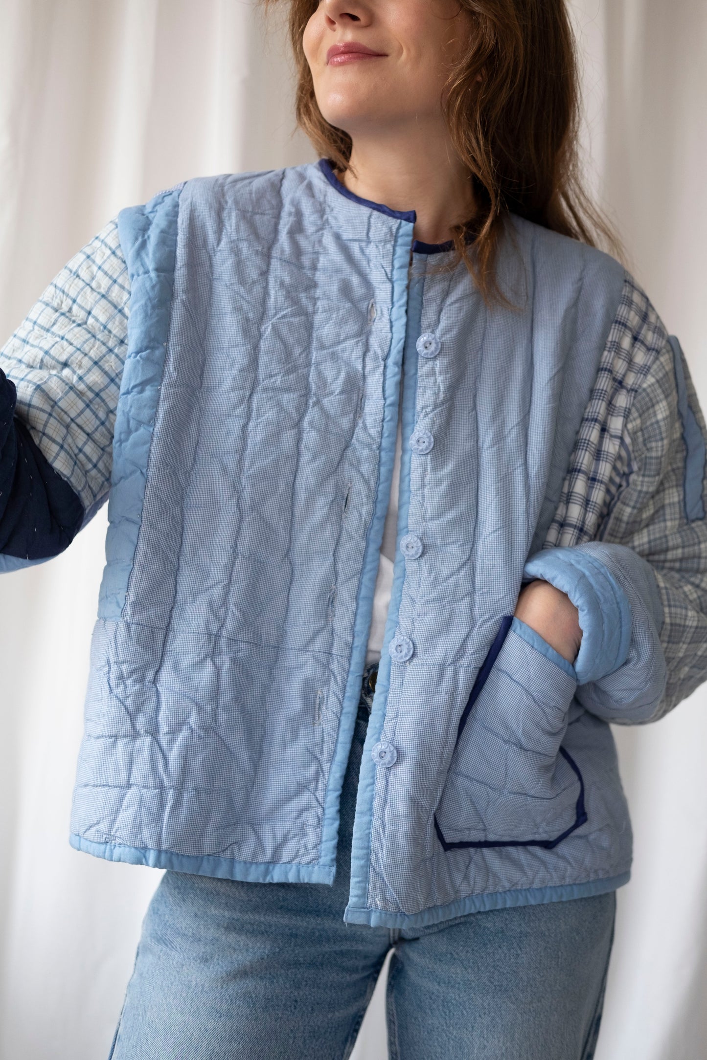 Bay ~ Reworked Patchwork Quilt Jacket - M