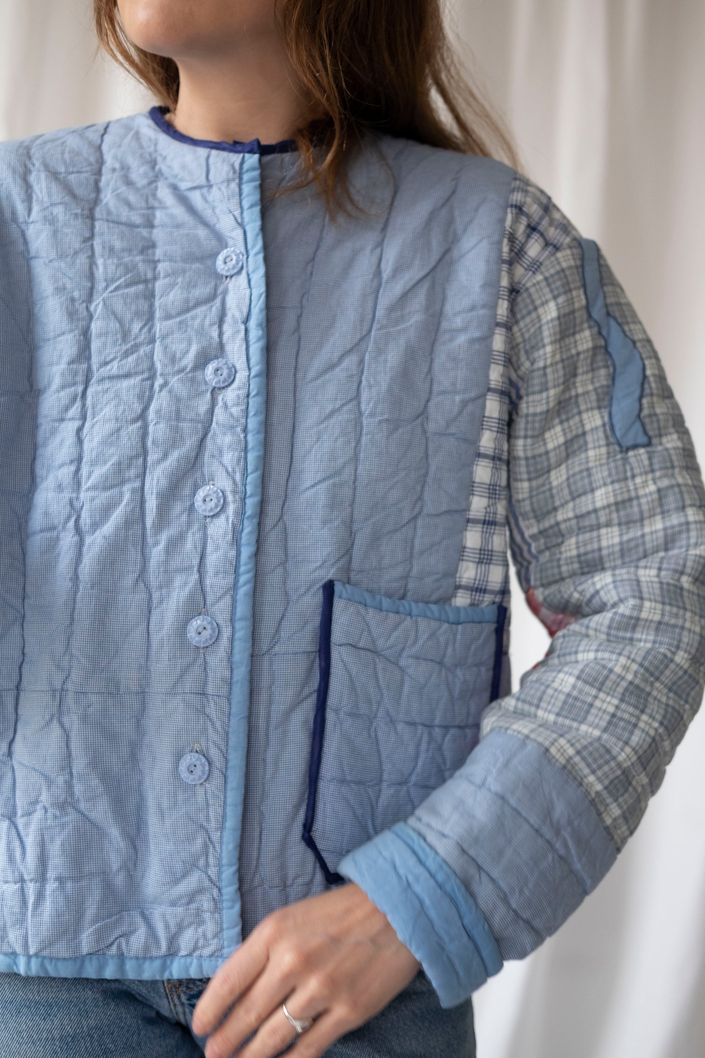 Bay ~ Reworked Patchwork Quilt Jacket - M