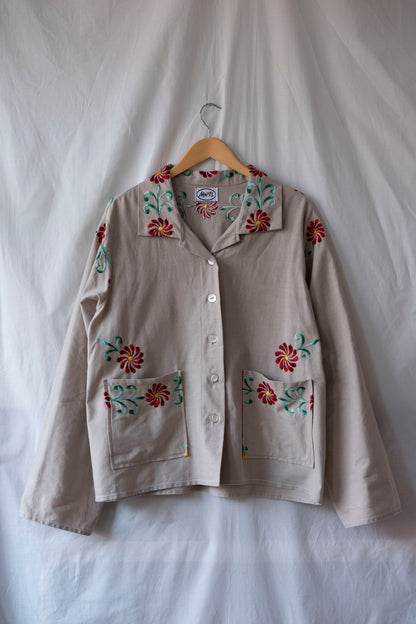 Belle ~ Reworked Embroidered Overshirt - L