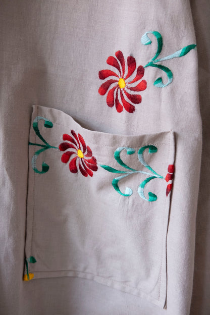 Belle ~ Reworked Embroidered Overshirt - L