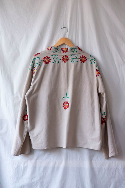 Belle ~ Reworked Embroidered Overshirt - L
