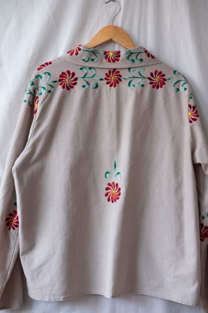 Belle ~ Reworked Embroidered Overshirt - L