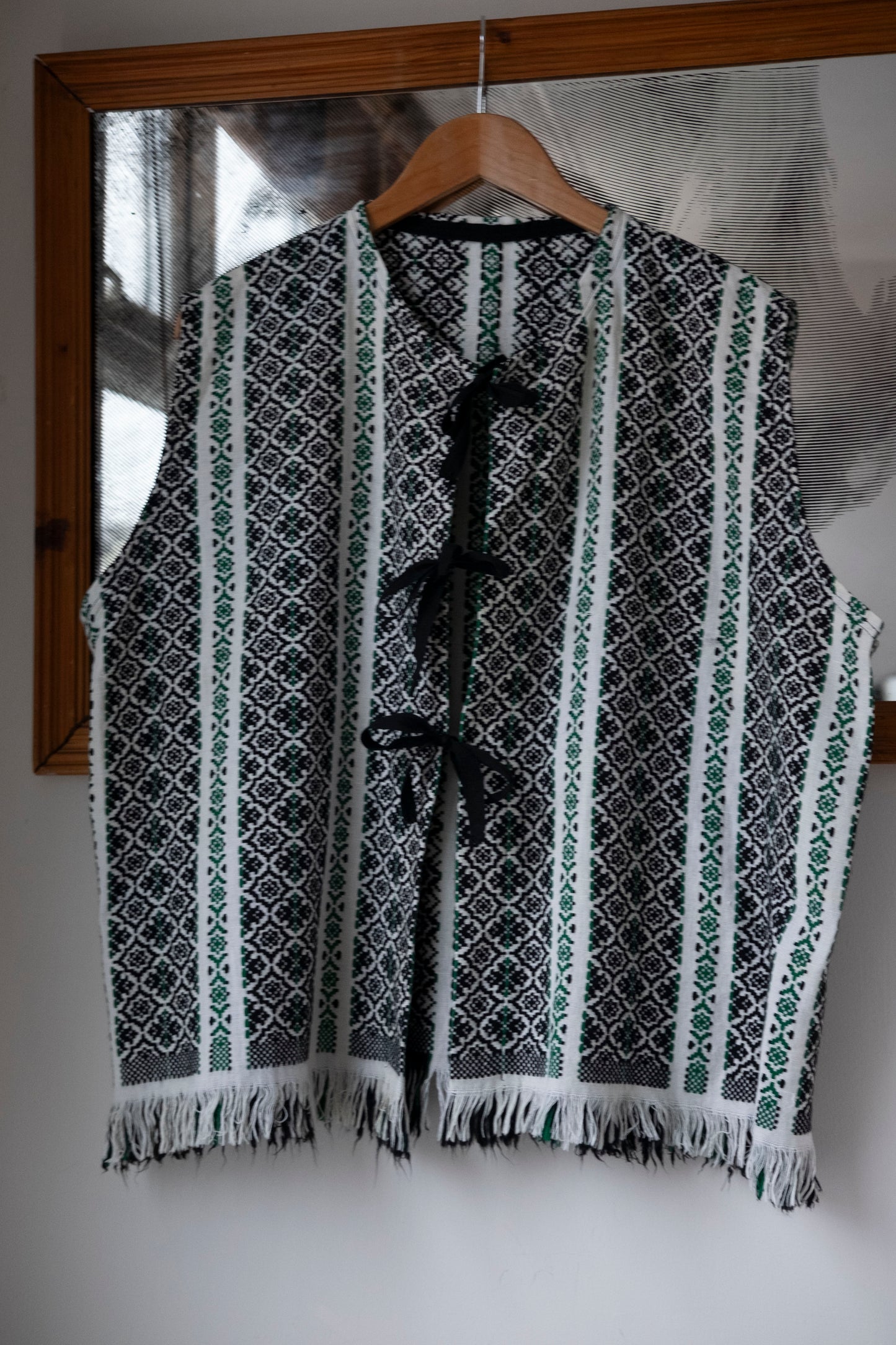 Amina ~ Reworked Blanket Tie Waistcoat - L