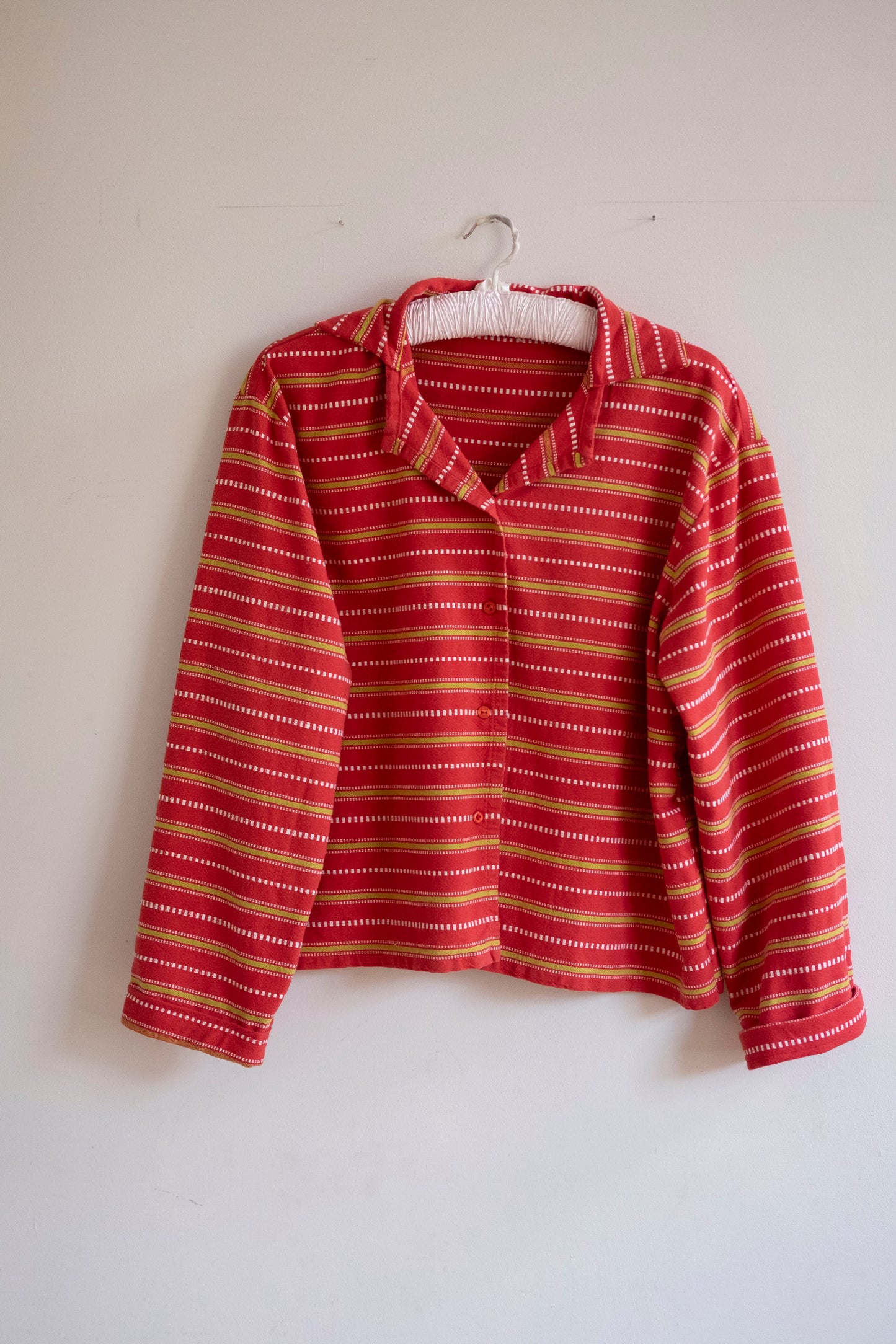 Jordan ~ Reworked Woven Red Linen Chore Jacket - M/L