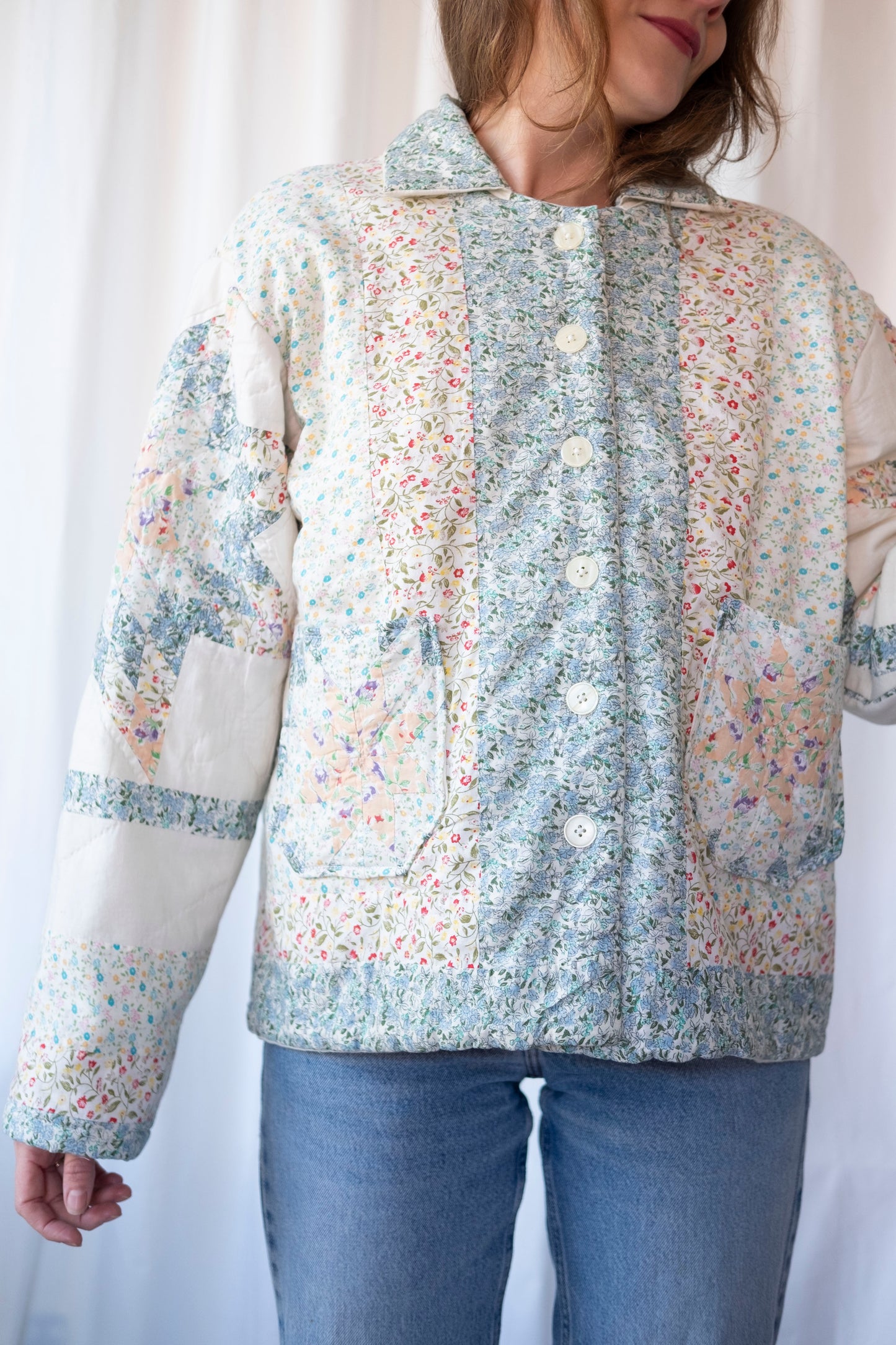 Cass ~ Reworked Patchwork Quilt Jacket - M