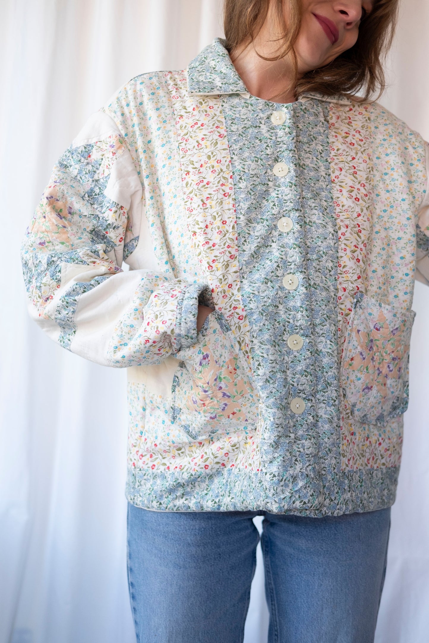 Cass ~ Reworked Patchwork Quilt Jacket - M