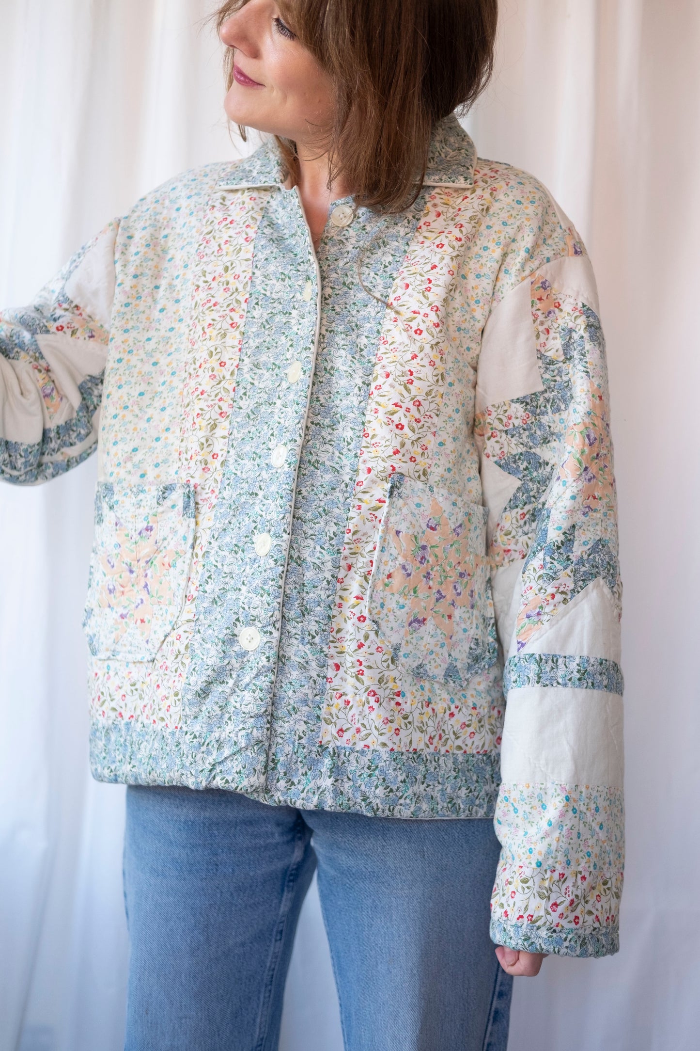 Cass ~ Reworked Patchwork Quilt Jacket - M