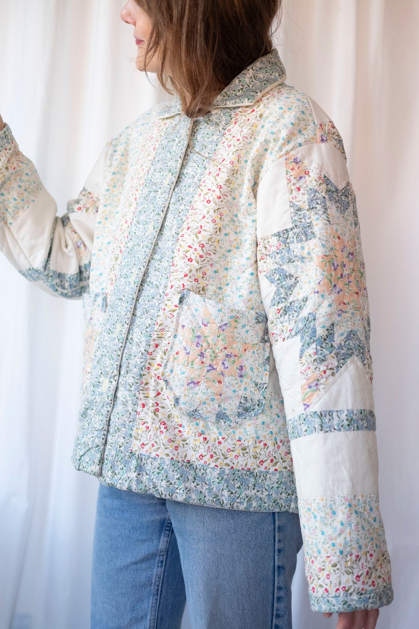 Cass ~ Reworked Patchwork Quilt Jacket - M