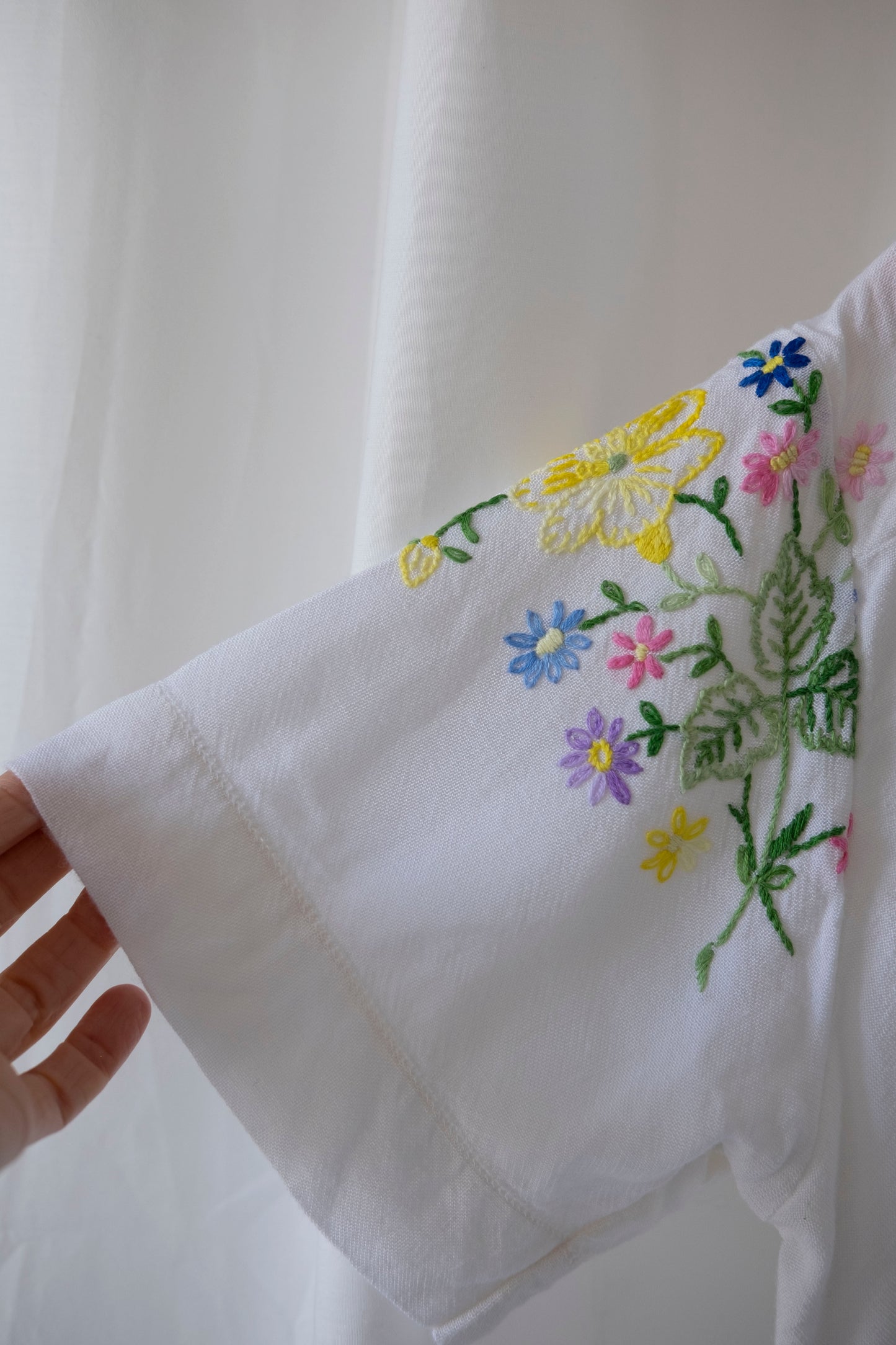 Garland ~ Reworked Vintage Embroidered Cotton Shirt - M