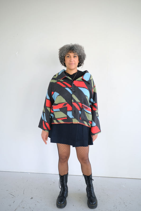 Garnet ~ Reworked Vintage Blanket Jacket - M/L