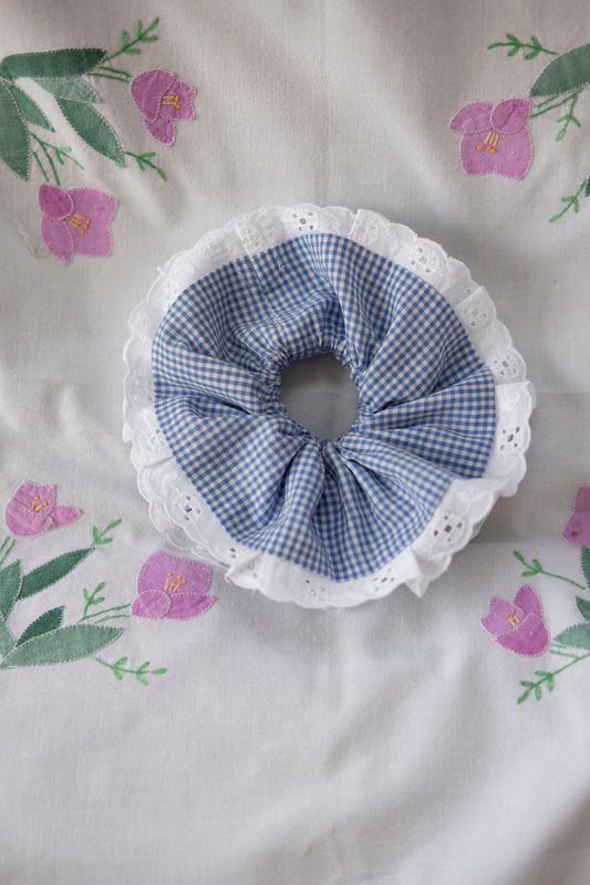 Solstice Scrunchie - Blue Gingham