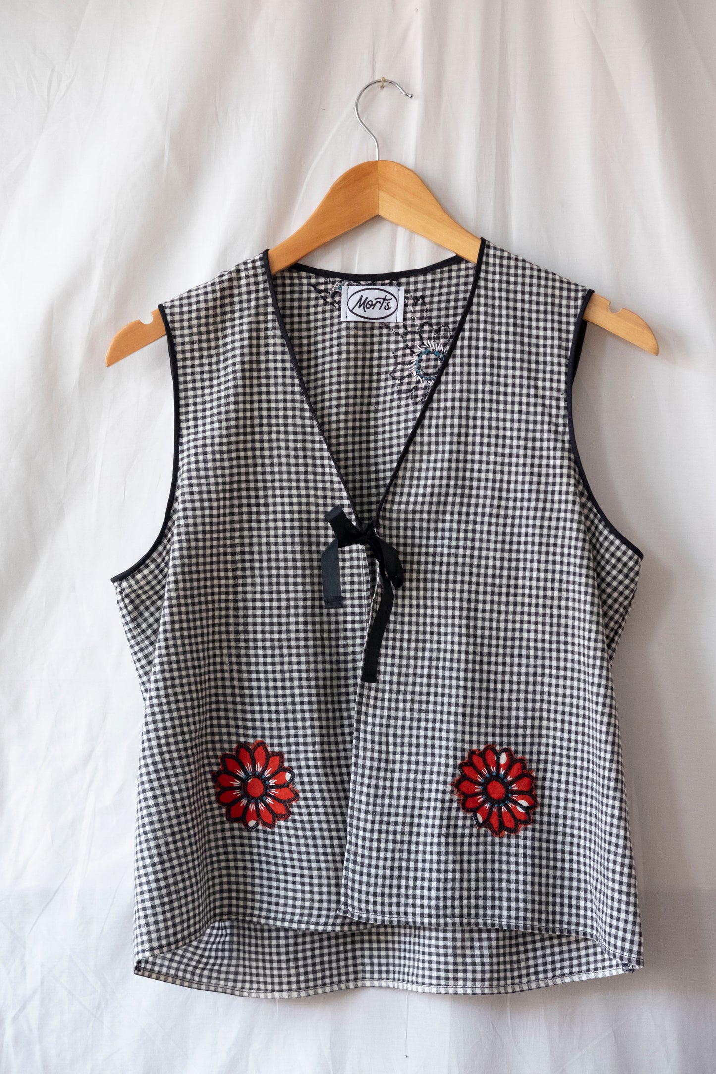 Florence ~ Reworked Gingham Tie Waistcoat - S