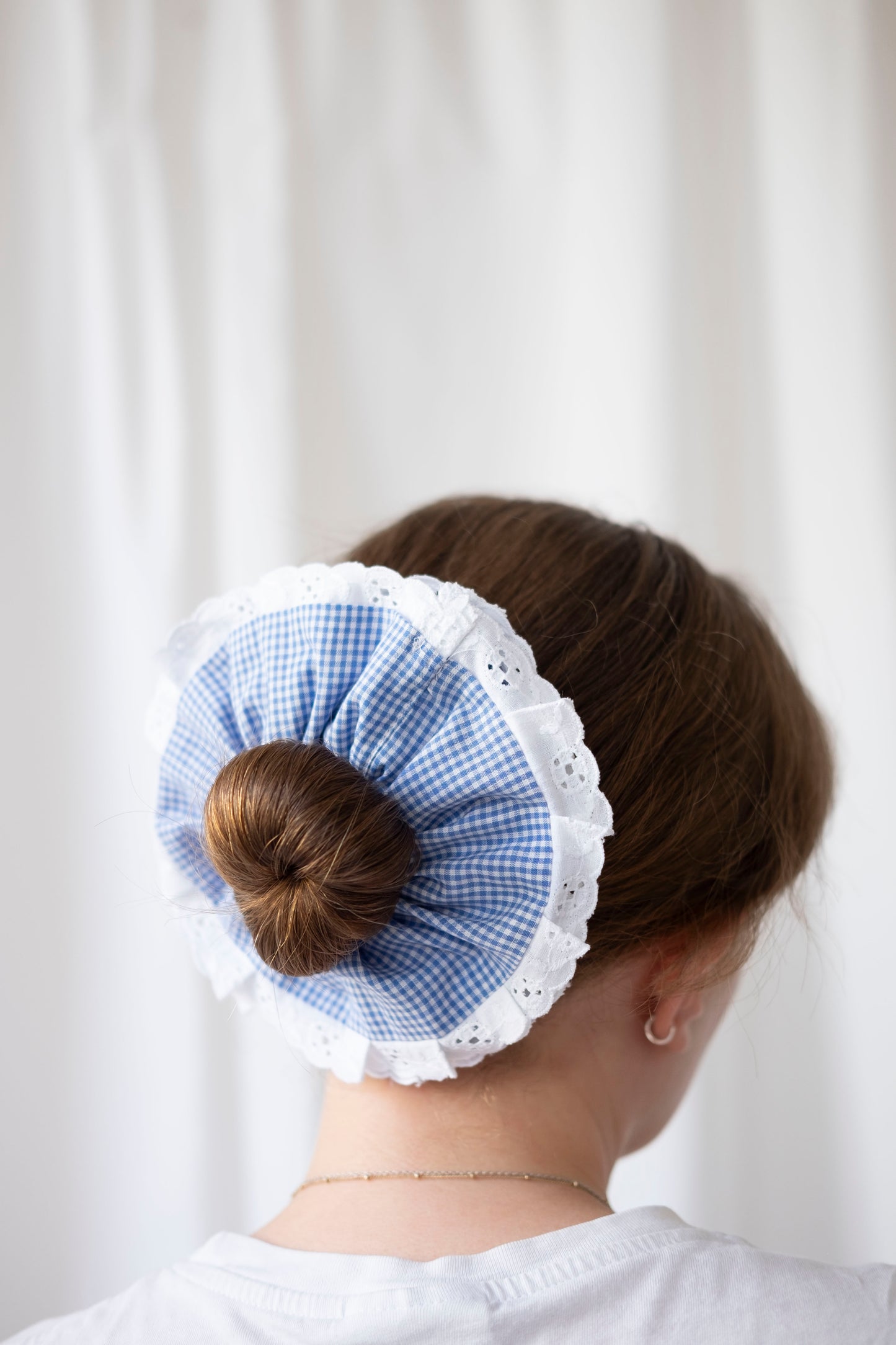 Solstice Scrunchie - Blue Gingham