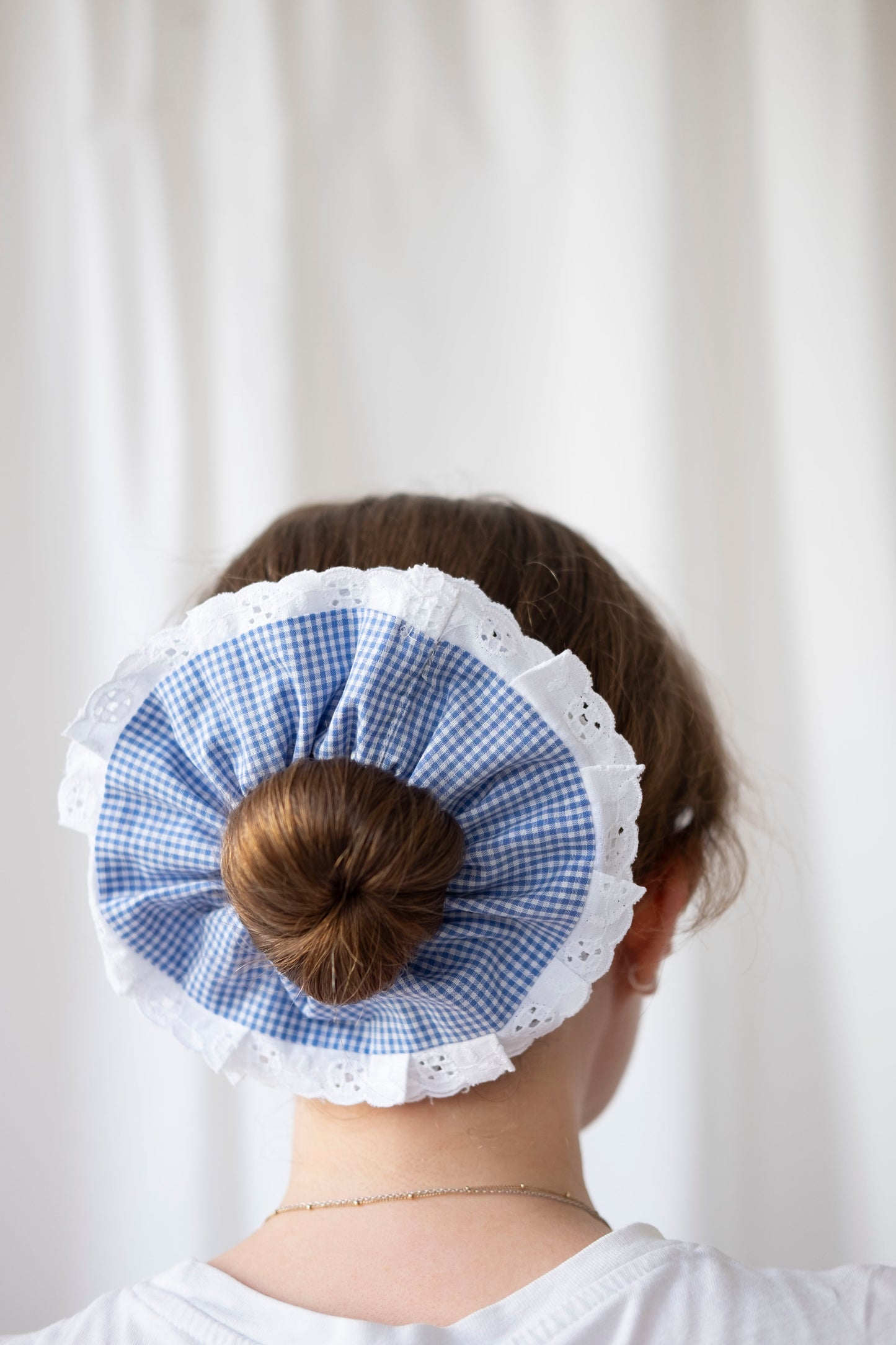 Solstice Scrunchie - Blue Gingham