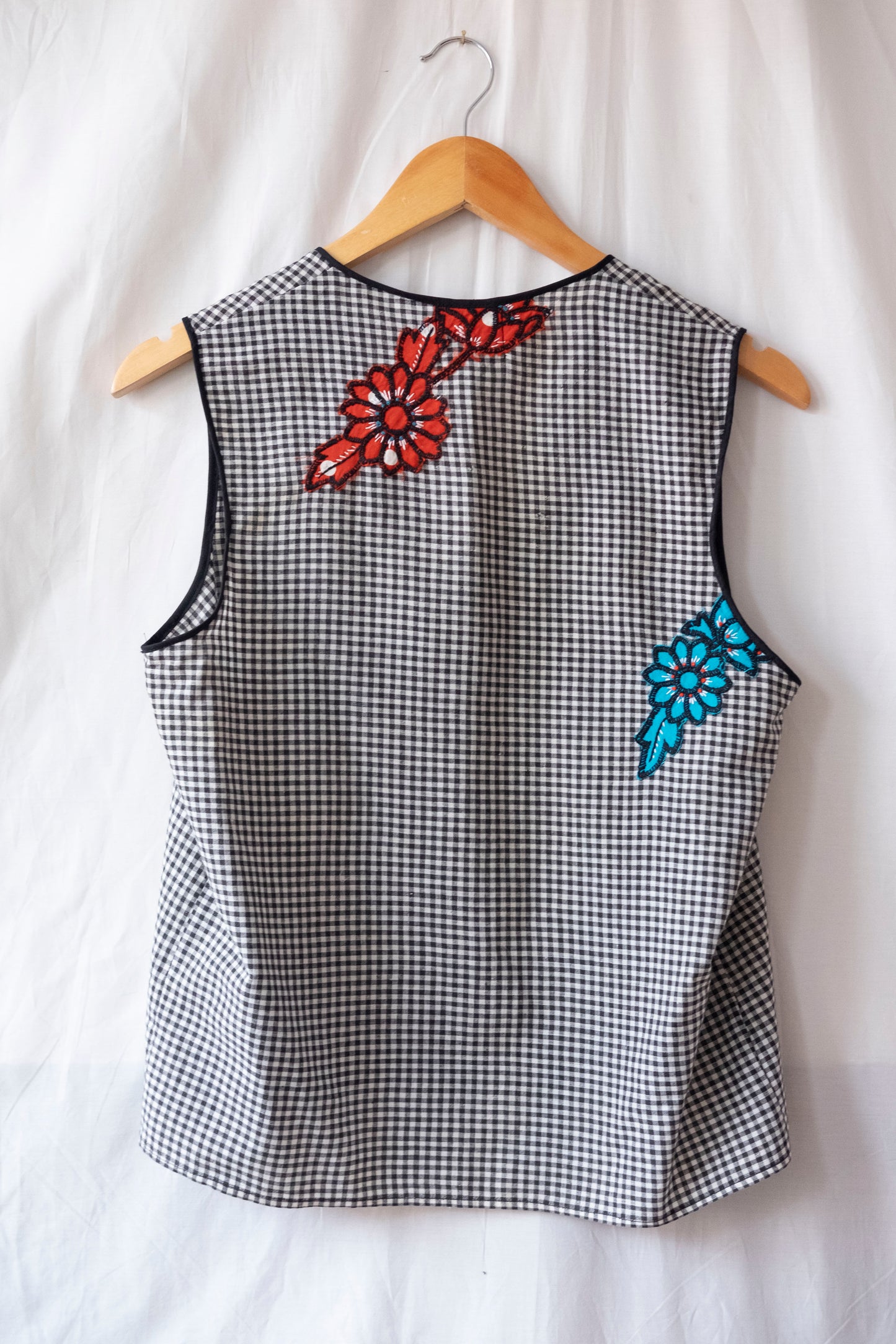 Florence ~ Reworked Gingham Tie Waistcoat - S