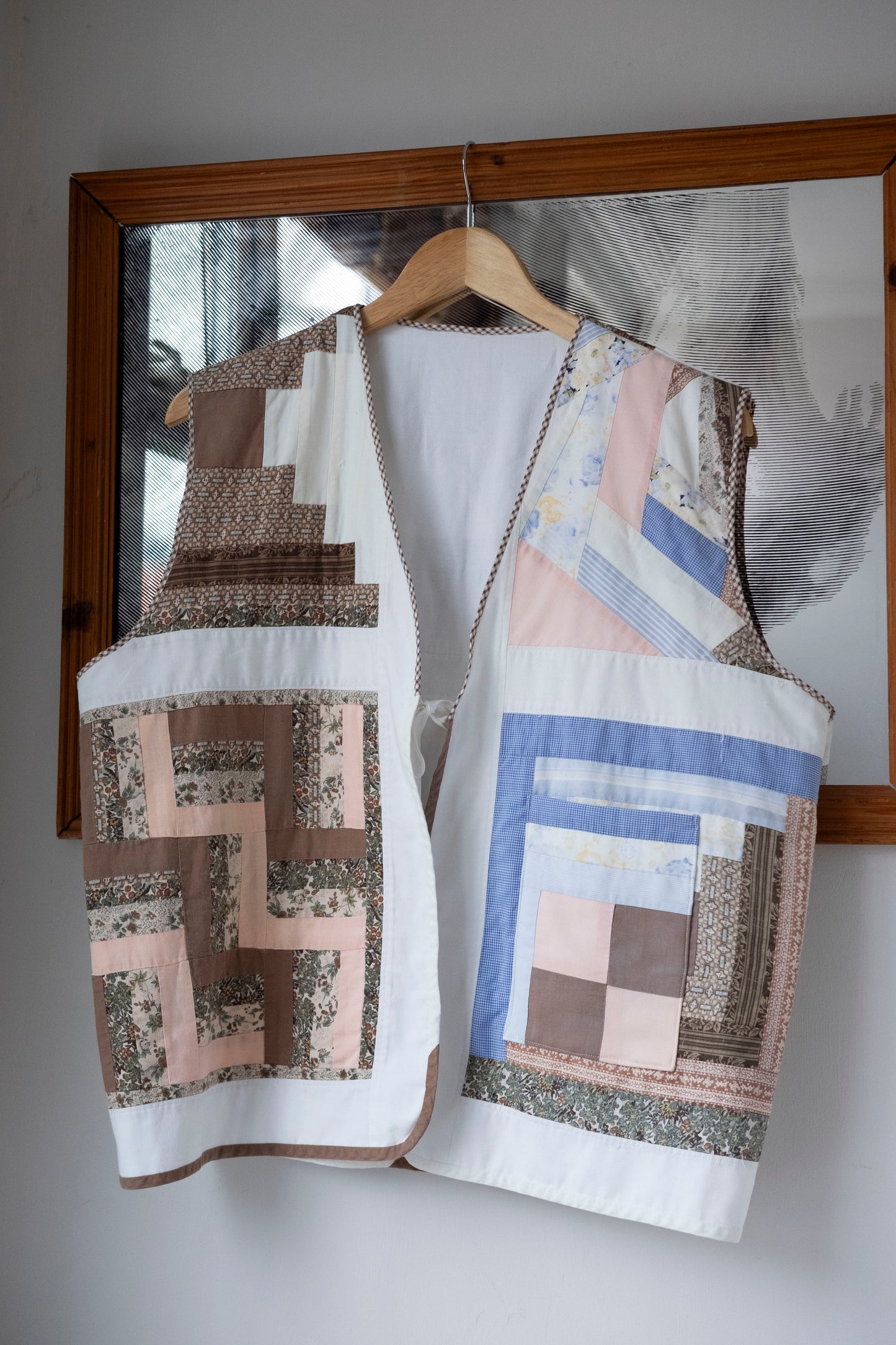 Hayden ~ Reworked Quilt Tie Waistcoat - L/XL