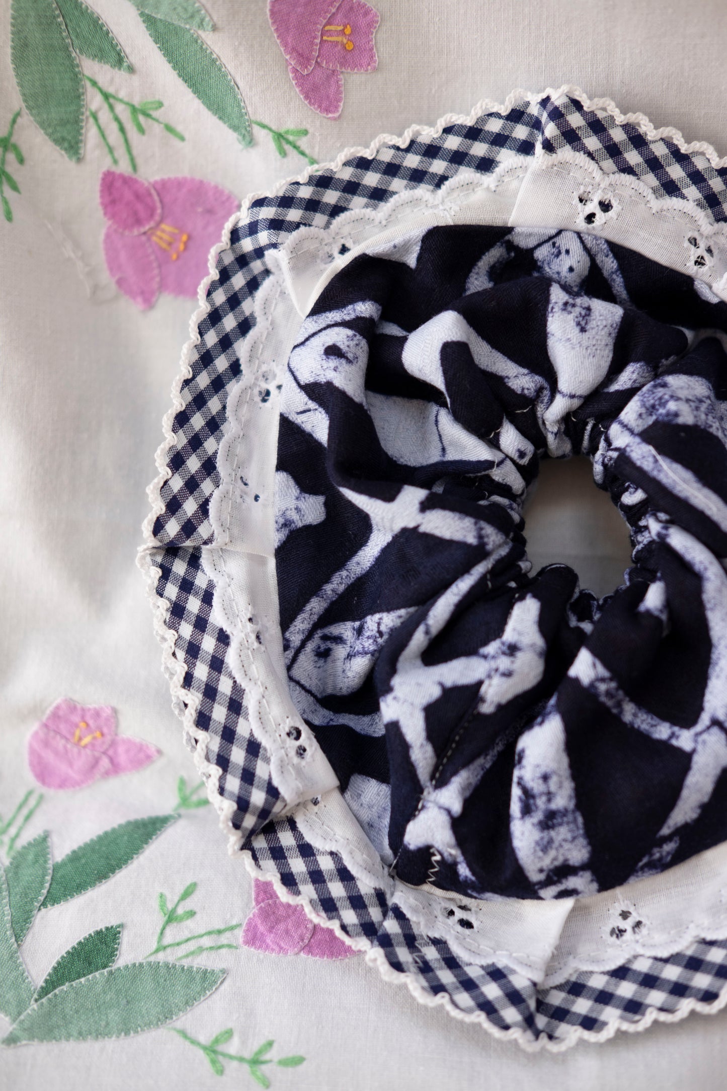 Solstice Scrunchie - Batik Indigo