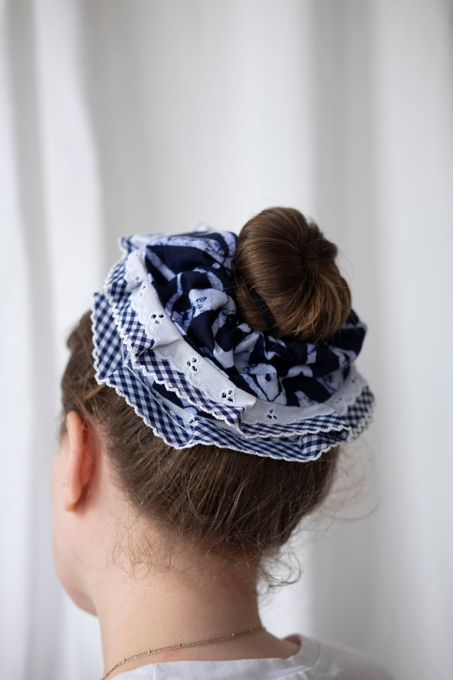 Solstice Scrunchie - Batik Indigo