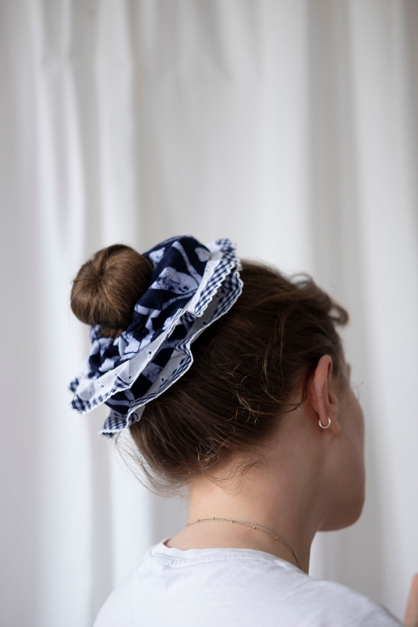 Solstice Scrunchie - Batik Indigo