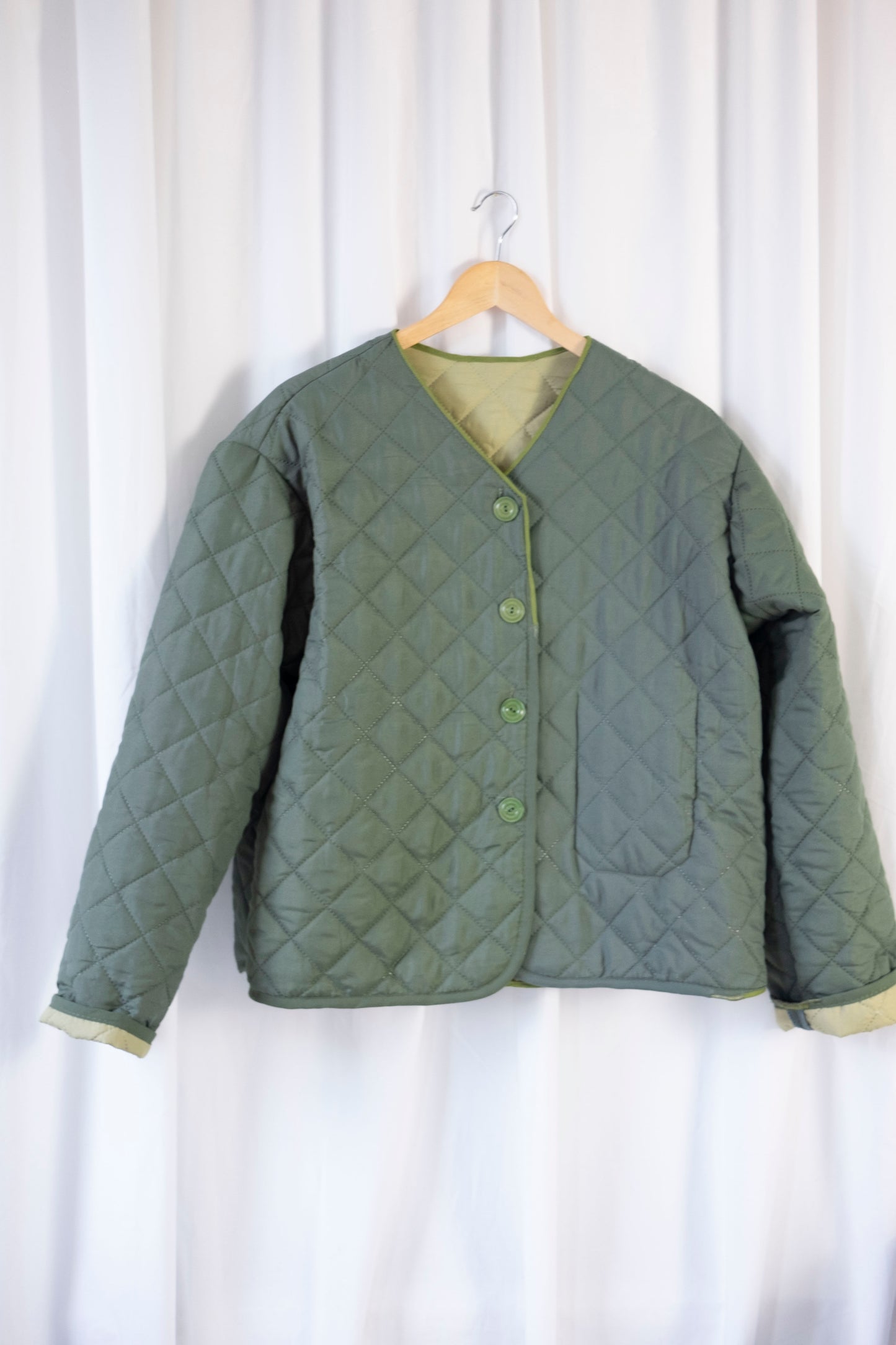 Ivy ~ Reworked Vintage Quilted Jacket - L