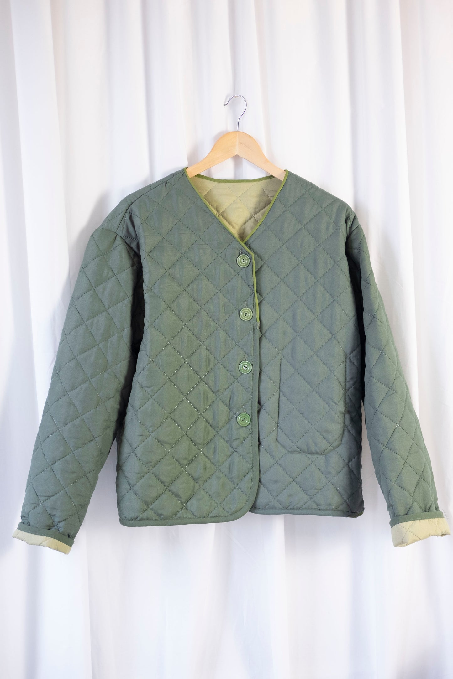 Ivy ~ Reworked Vintage Quilted Jacket - L