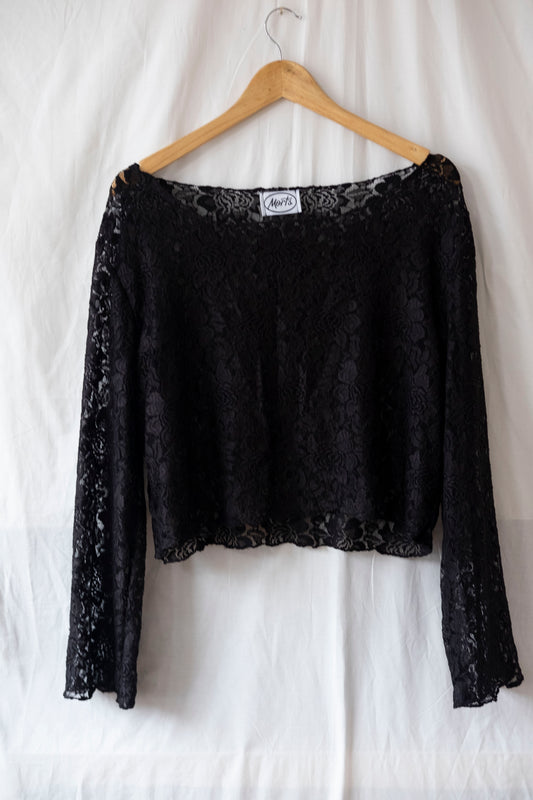 Amaris ~ Reworked Lace Top - M