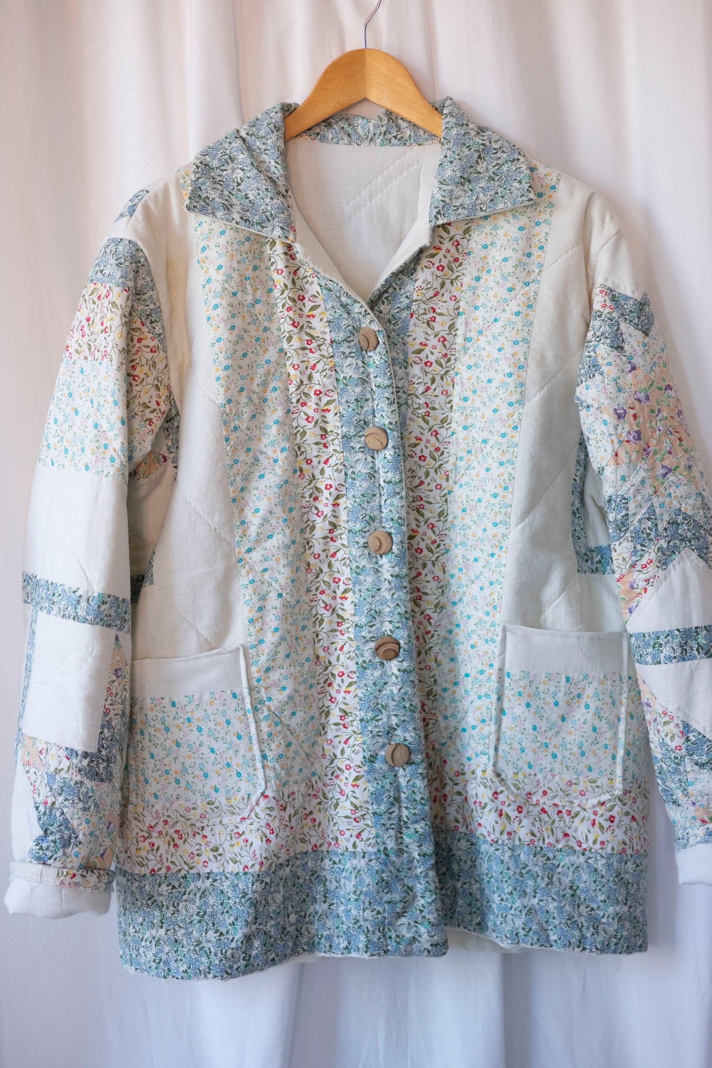 Leo ~ Reworked Patchwork Quilt Jacket - L