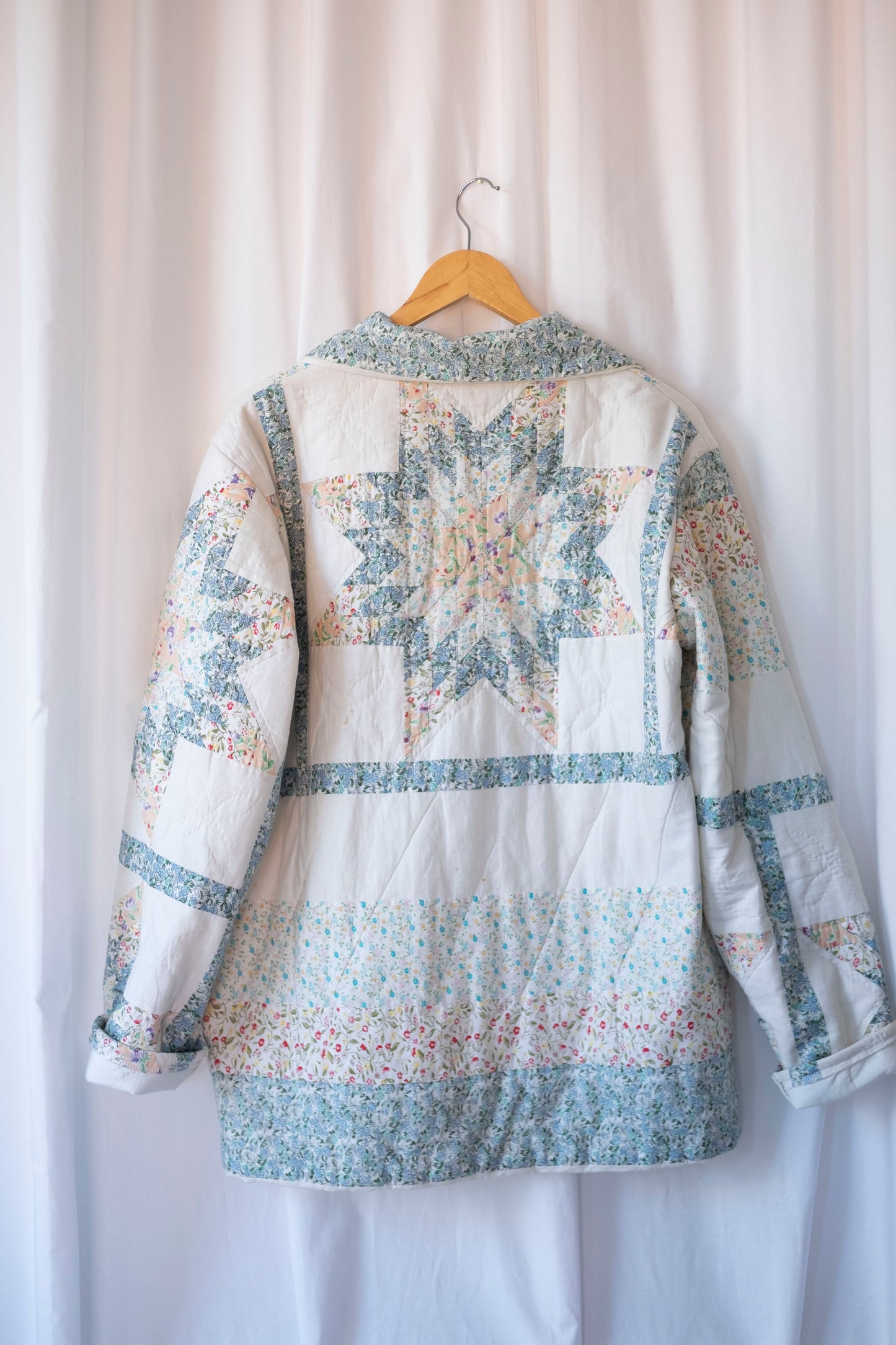 Leo ~ Reworked Patchwork Quilt Jacket - L