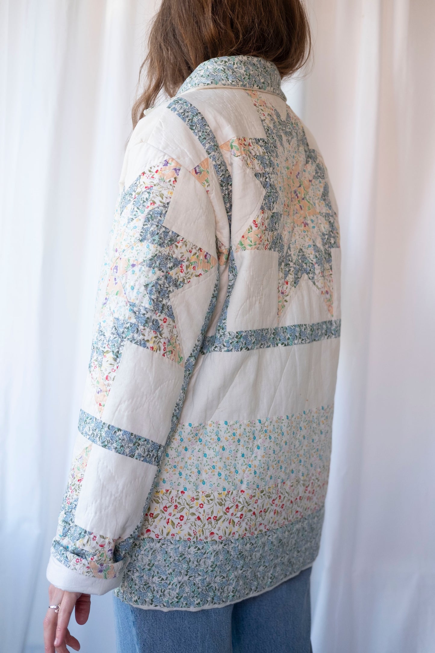 Leo ~ Reworked Patchwork Quilt Jacket - L